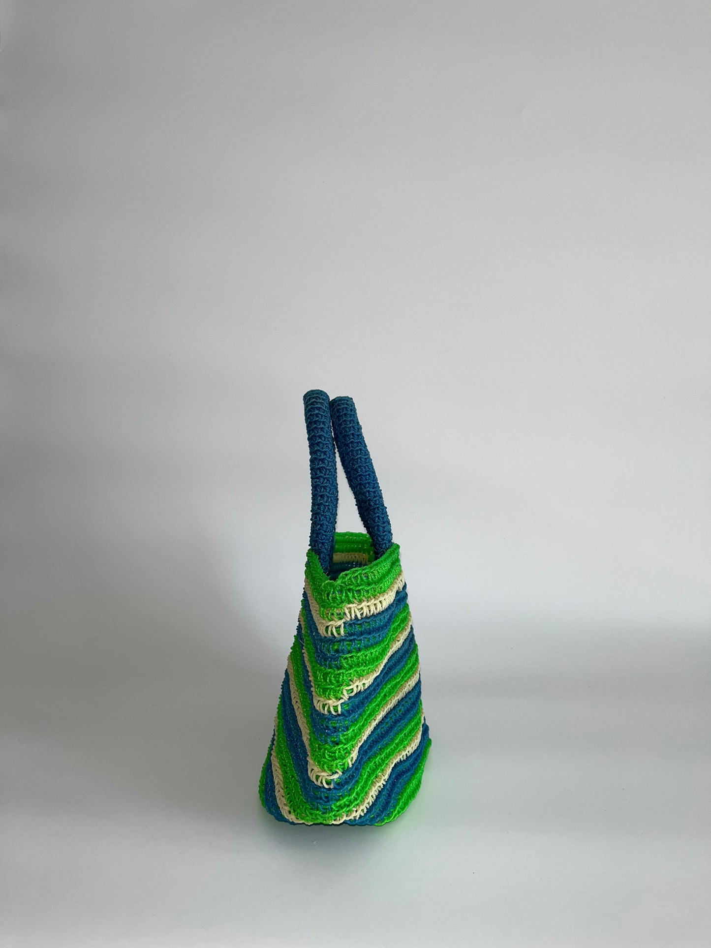 N°21SC - SAC CROCHET STRIE XS - MINI - multicolors