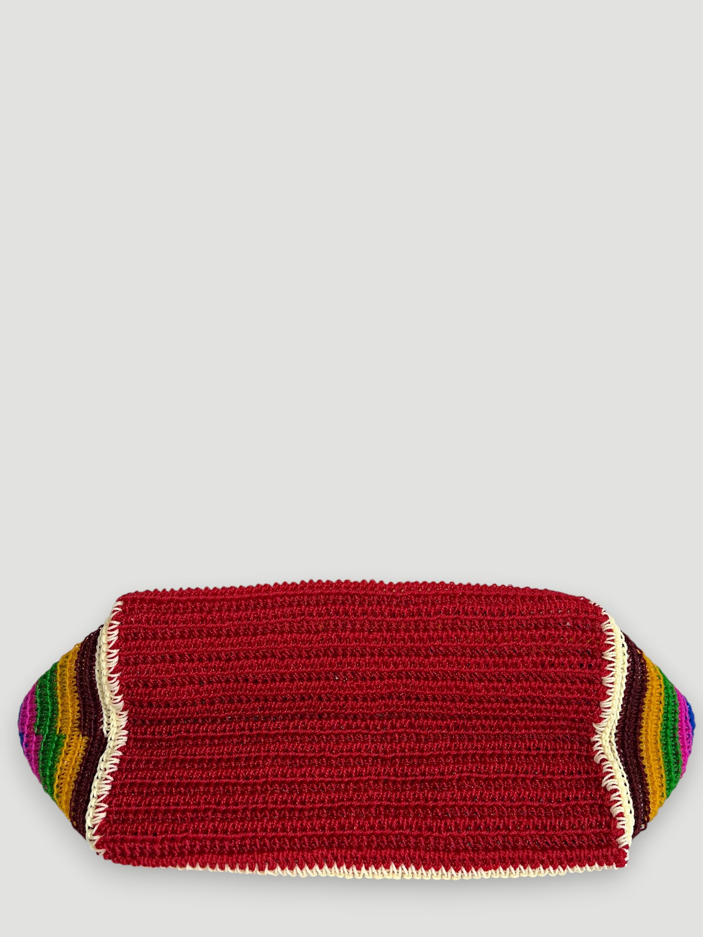 N°4SC - SAC PANIER CROCHET STRIE XL - MAXI - multicolors