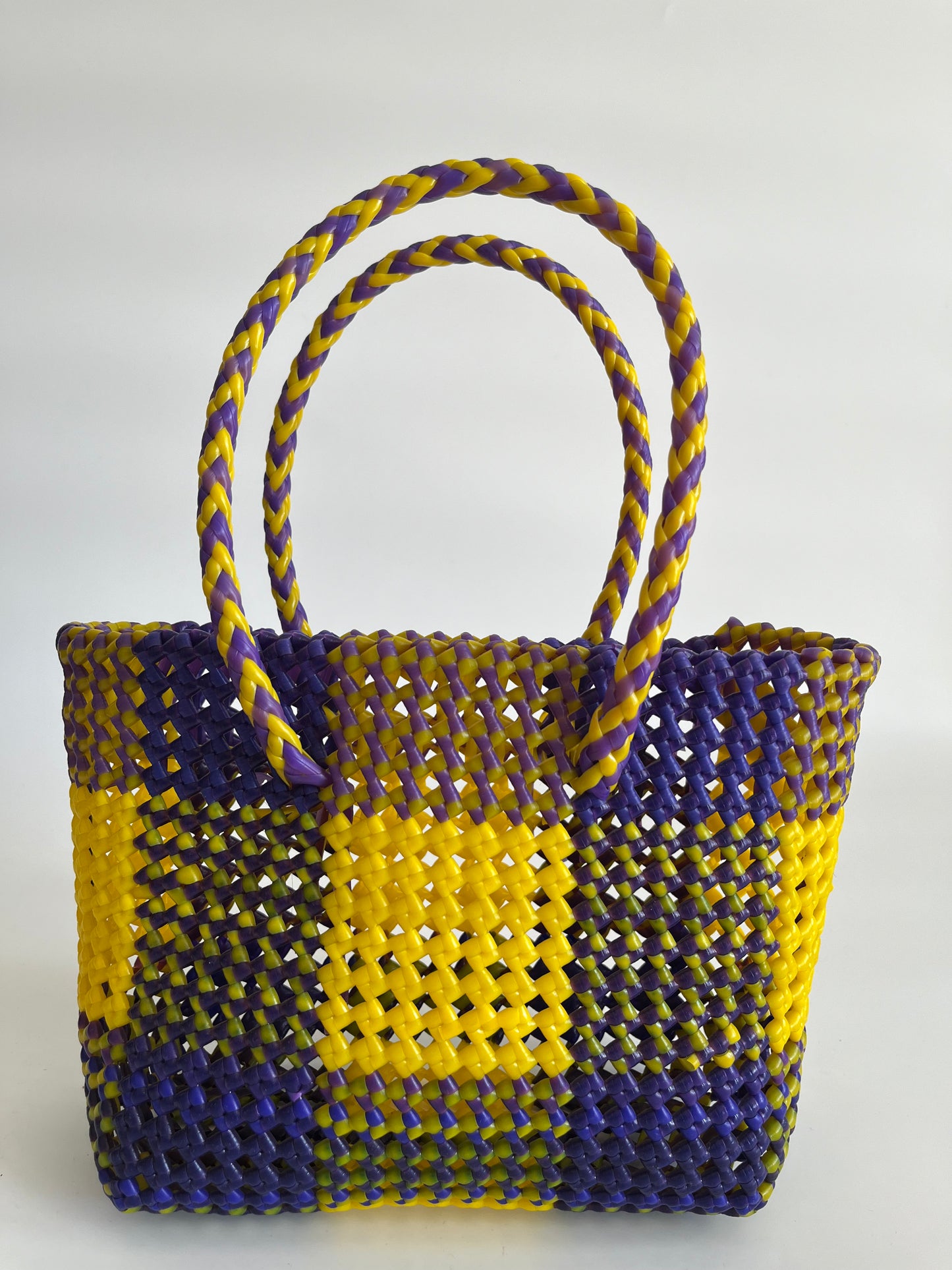 N°271S - SAC IMPARFAIT - PETIT - violet foncé & jaune