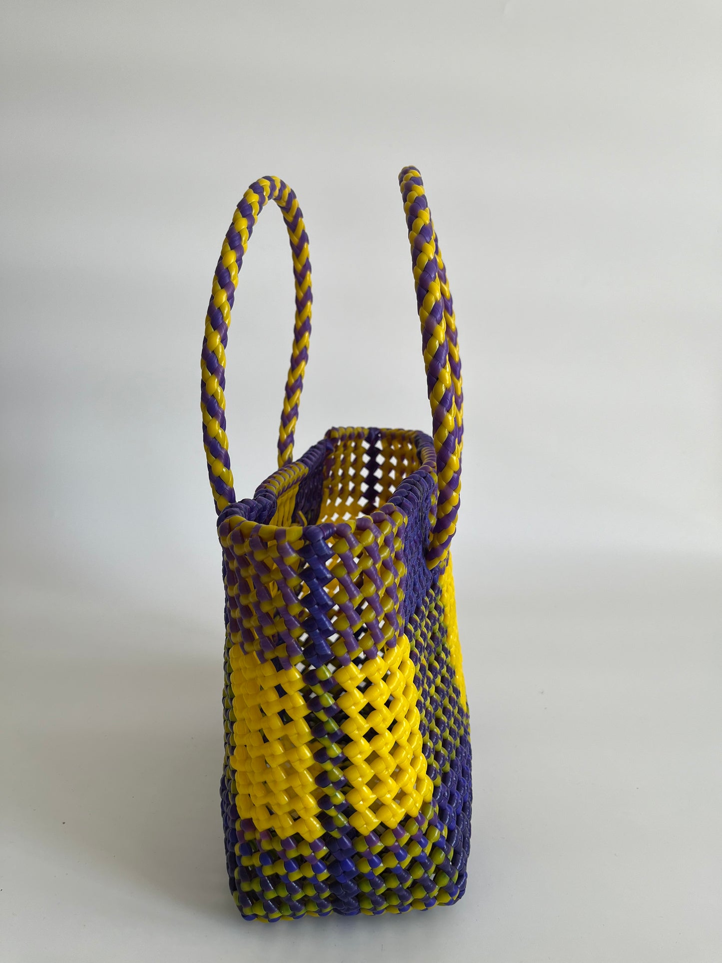 N°271S - SAC IMPARFAIT - PETIT - violet foncé & jaune