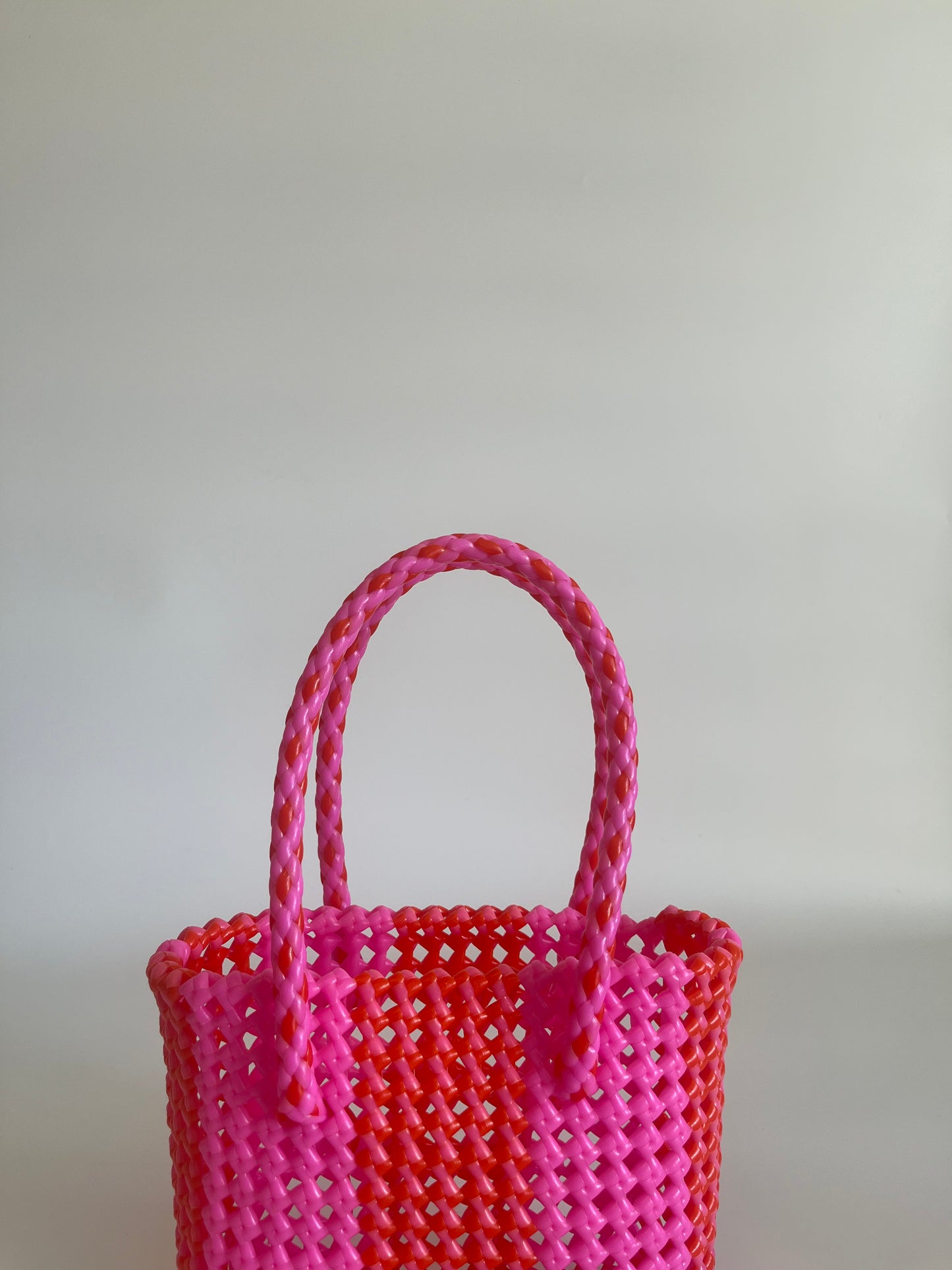N°12XS - SAC COLORÉ - MINI - rose clair & rouge