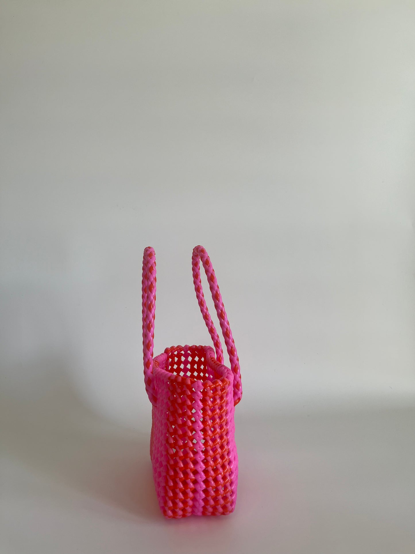N°12XS - SAC COLORÉ - MINI - rose clair & rouge
