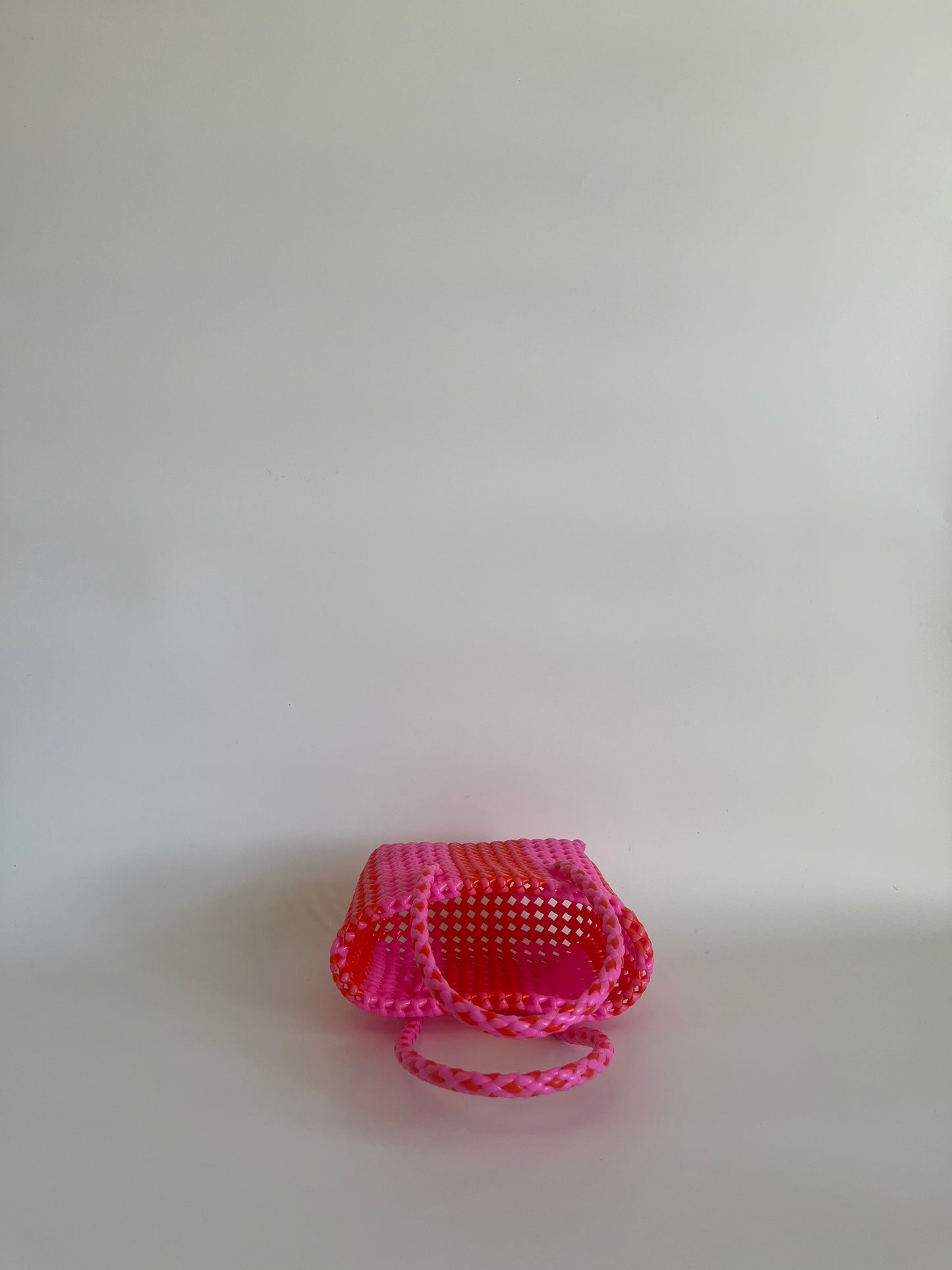 N°12XS - SAC COLORÉ - MINI - rose clair & rouge