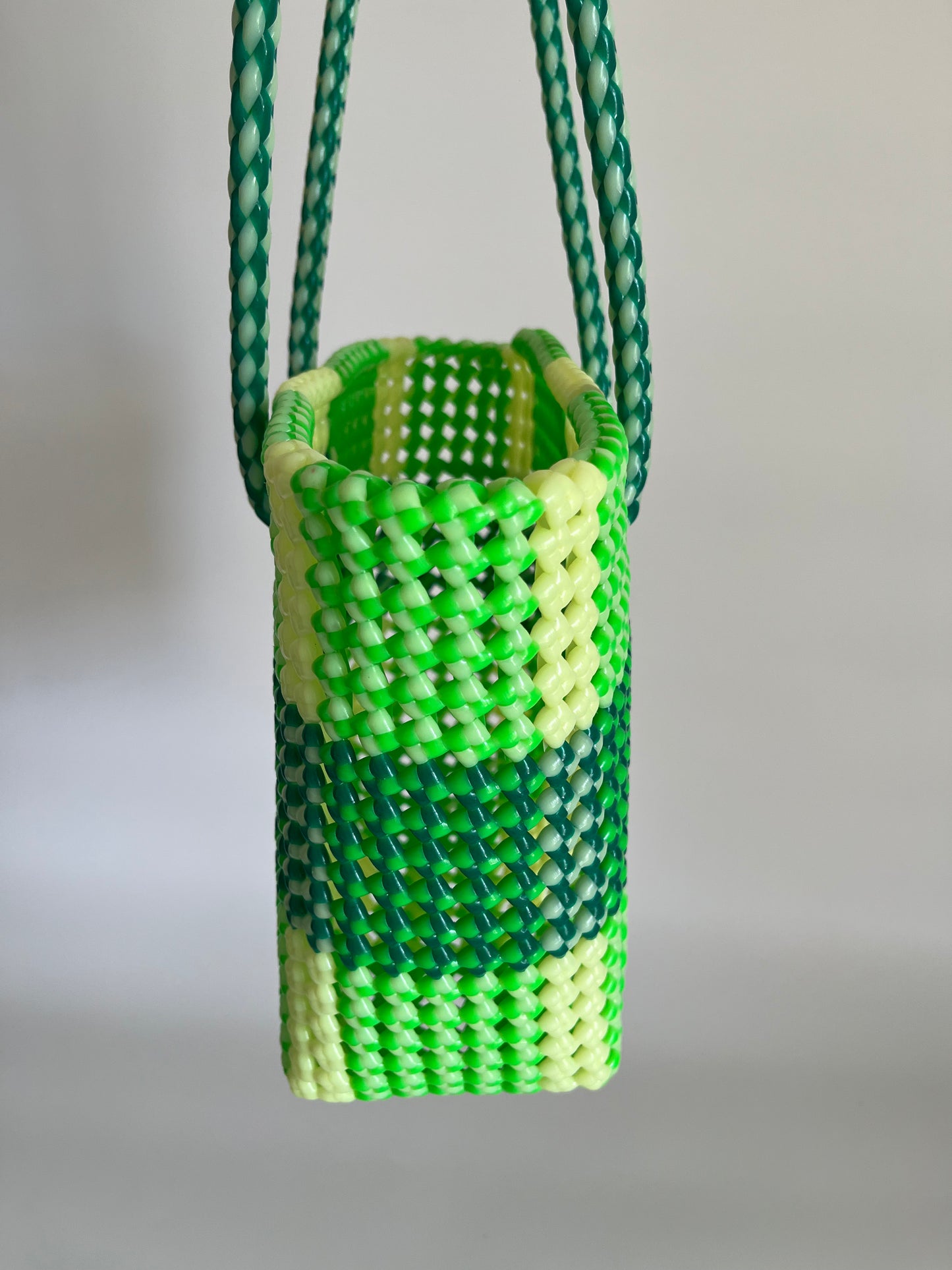 N°246S - SAC CABAS TRESSÉ MAIN - PETIT - multicolors