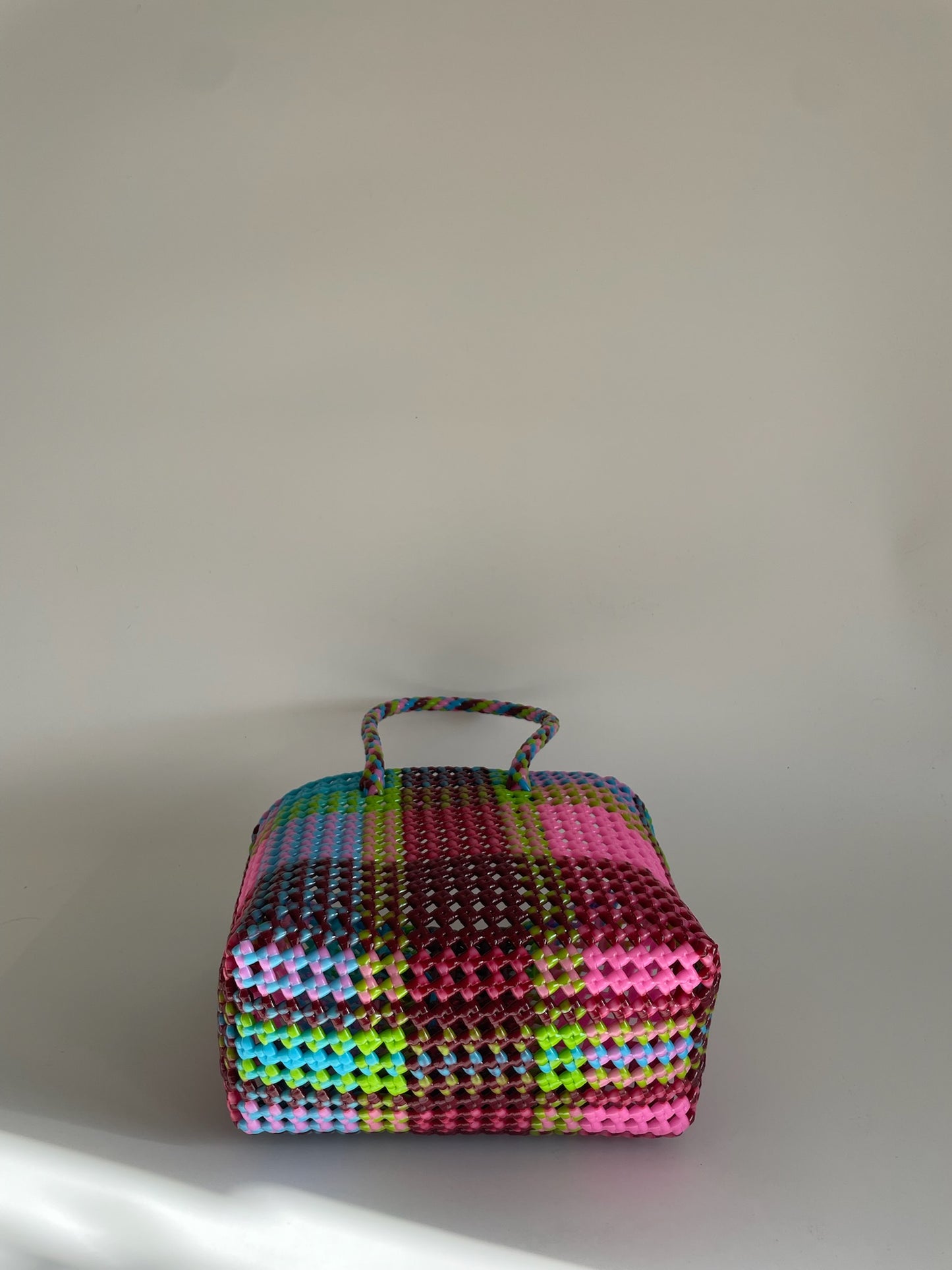 N°250S - SAC CABAS TRESSÉ MAIN - PETIT - multicolors