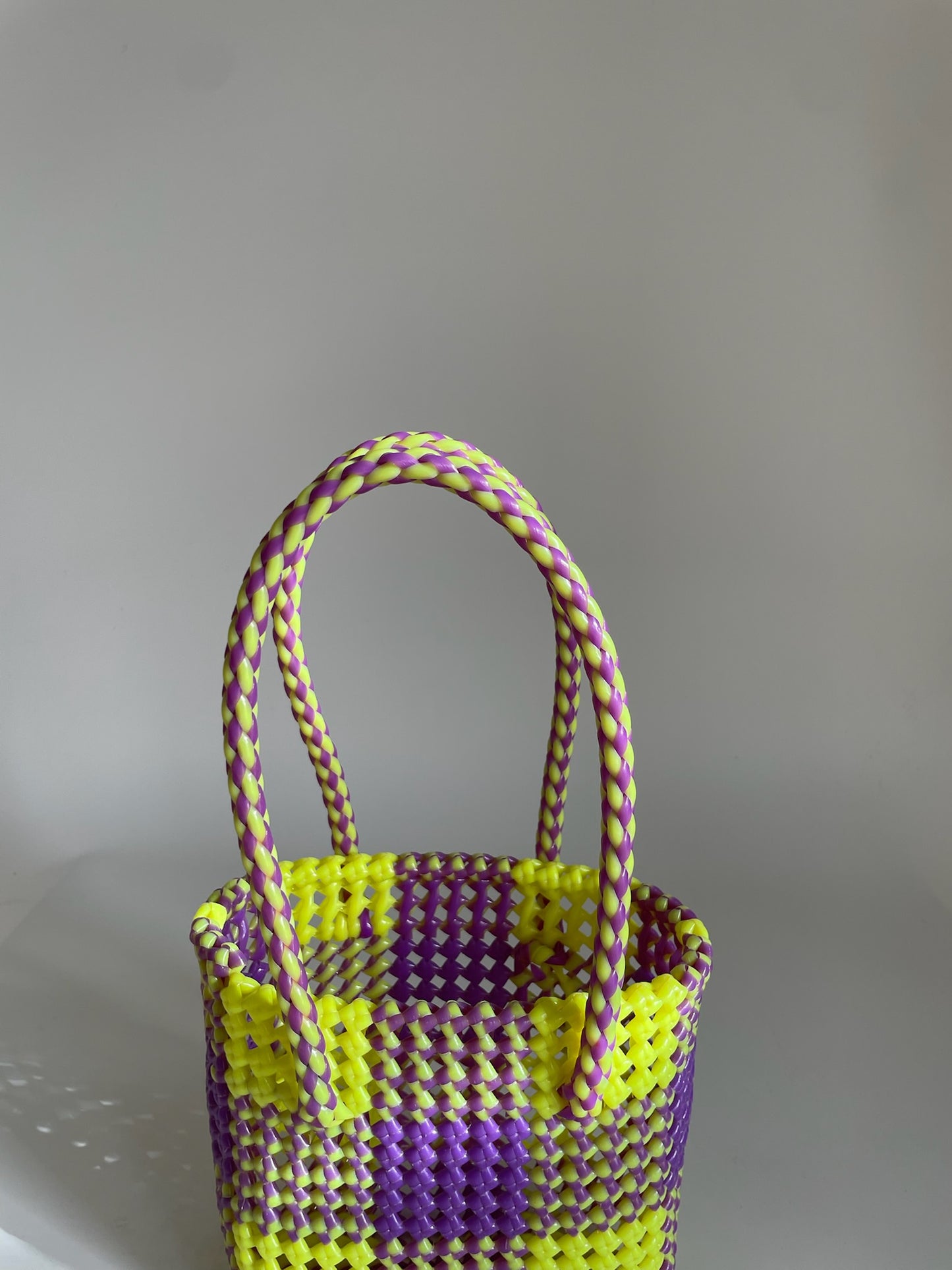 N°7XS - SAC COLORÉ - MINI - violet & jaune fluo