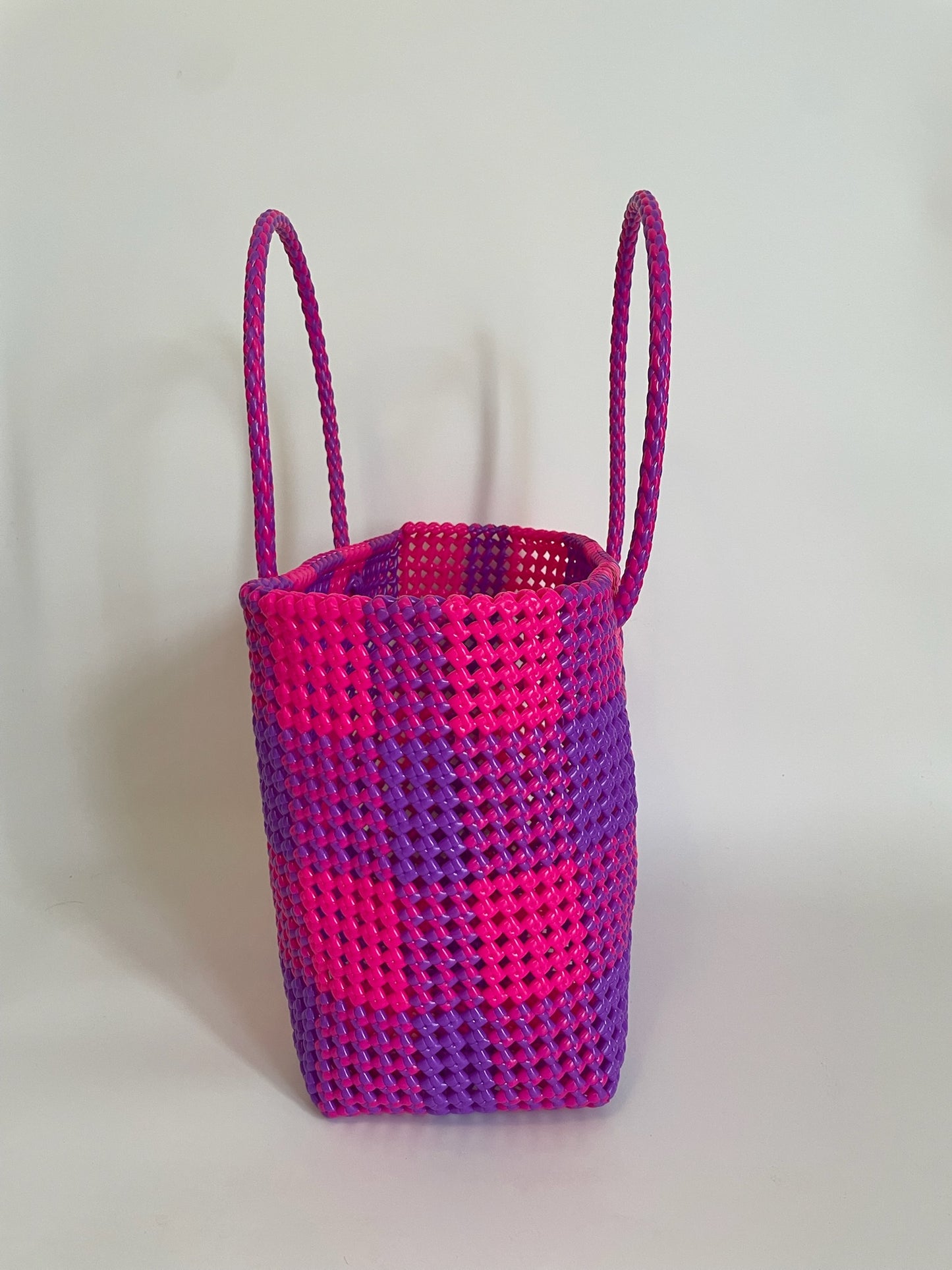 N°88L - SAC COLORÉ - GRAND - violet & rose fluo