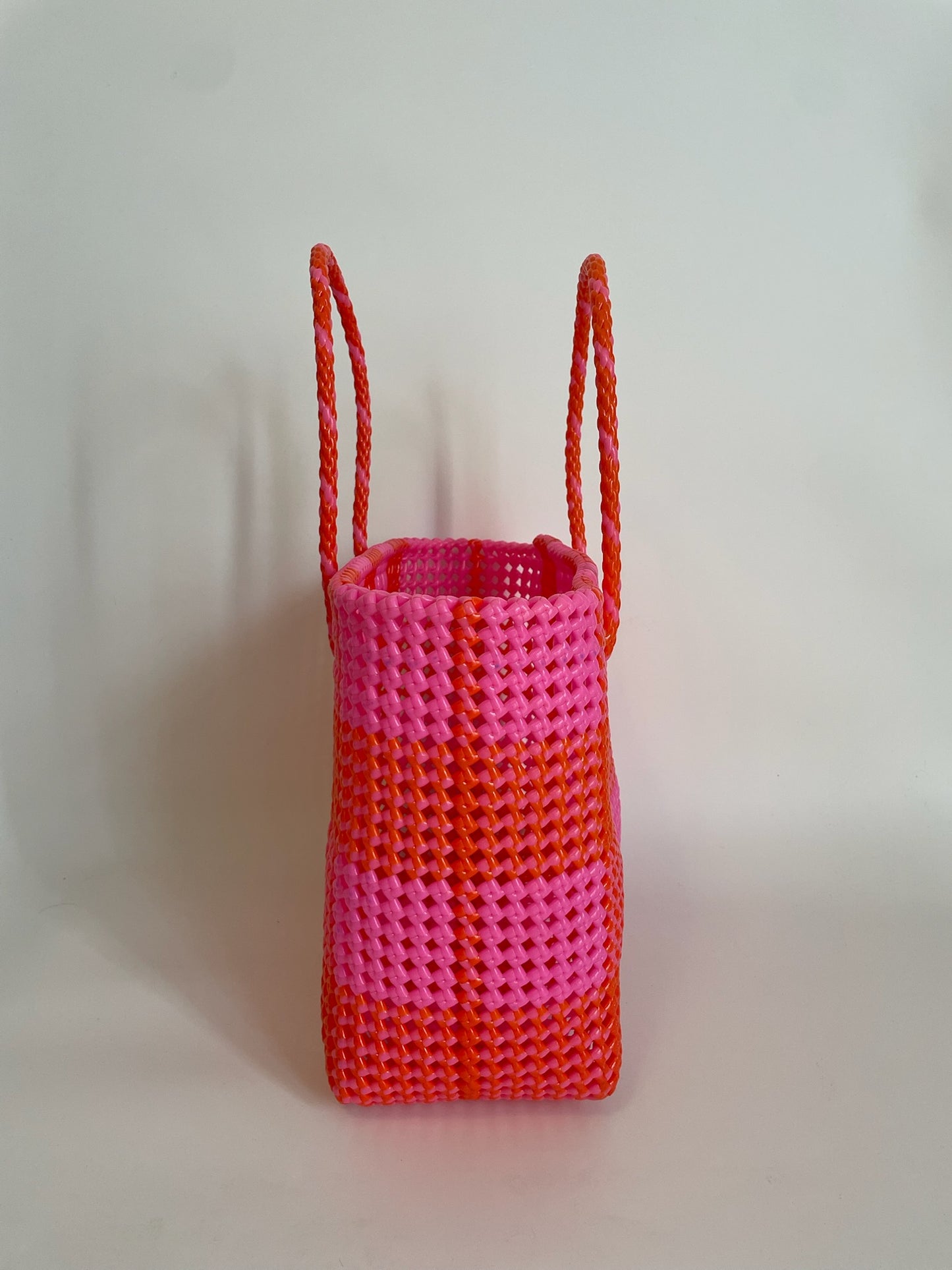 N°12L - SAC COLORÉ - GRAND - rose clair & rouge