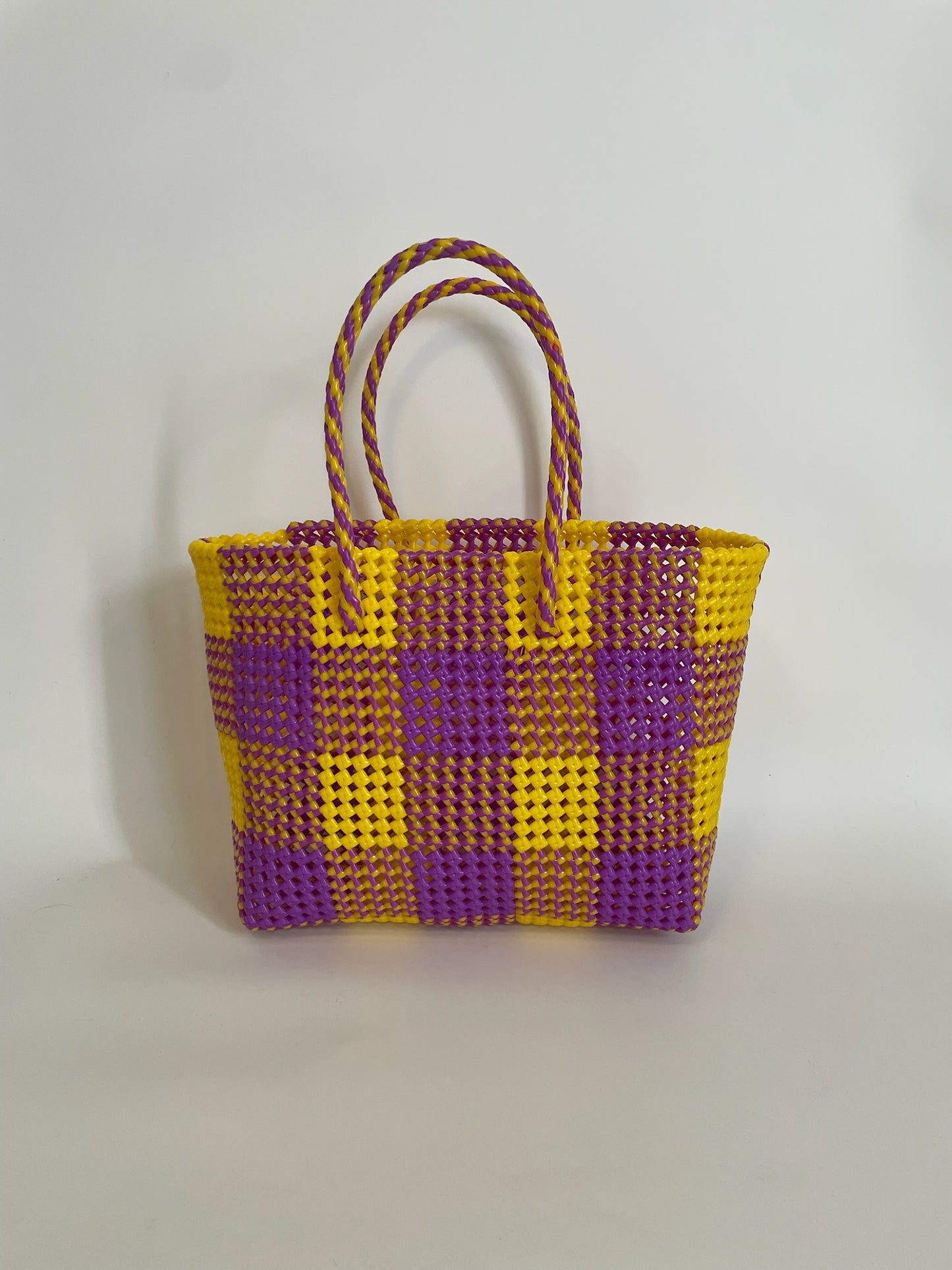 N°92L - SAC COLORÉ - GRAND - violet & jaune
