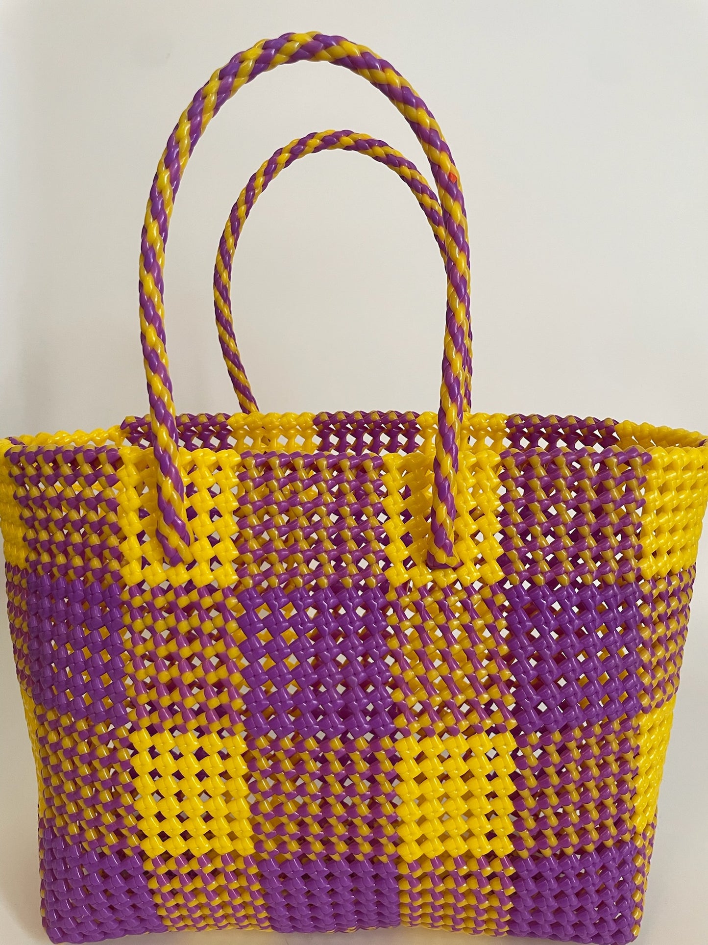 N°92L - SAC COLORÉ - GRAND - violet & jaune