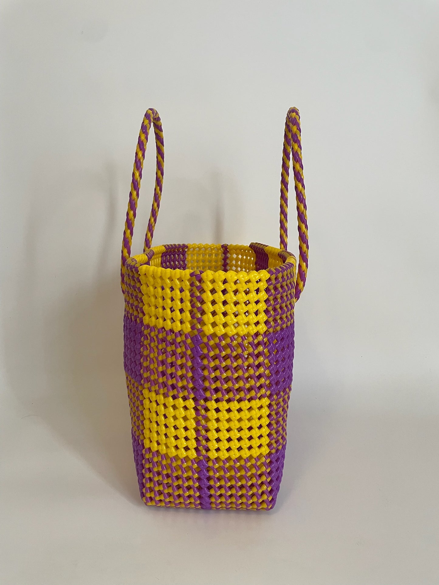 N°92L - SAC COLORÉ - GRAND - violet & jaune