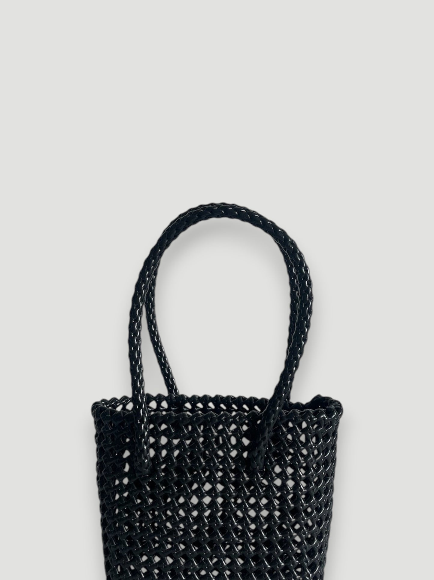 No. 47XS - Hand-braided basket bag - mini - black