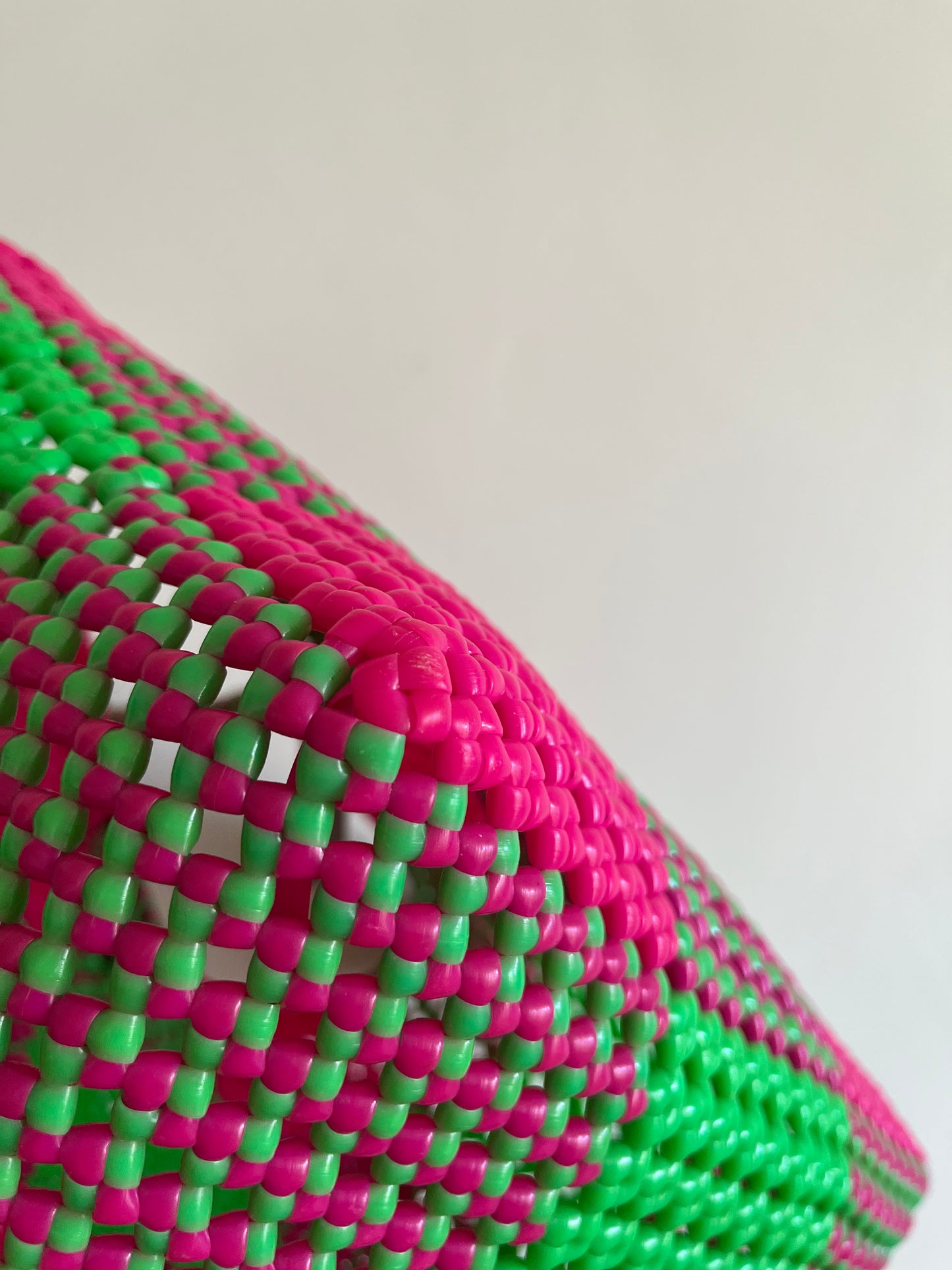 N°20M - SAC CABAS IMPARFAIT - MOYEN - rose fluo & vert fluo
