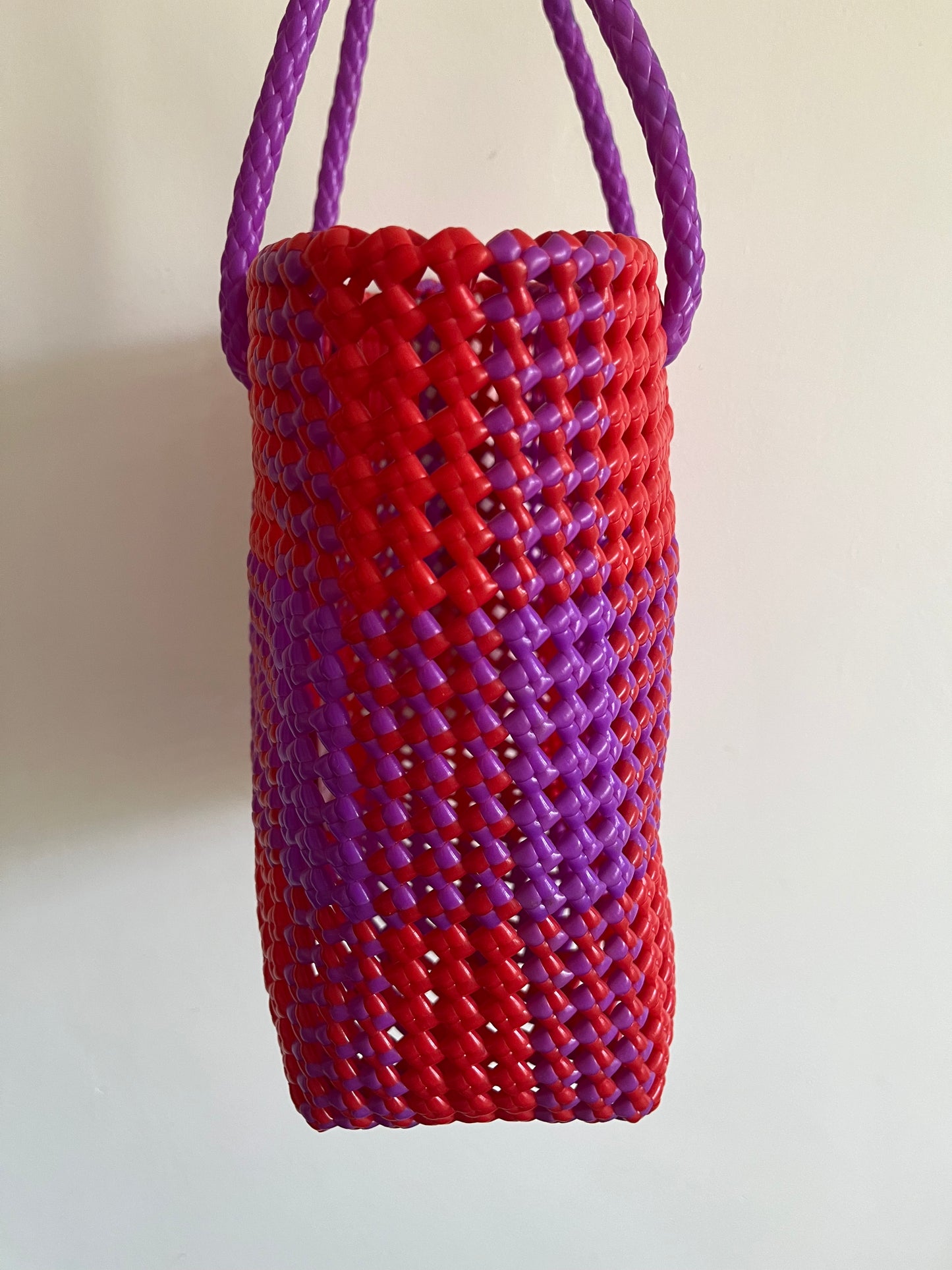 N°8M - SAC CABAS IMPARFAIT - MOYEN - rouge & violet