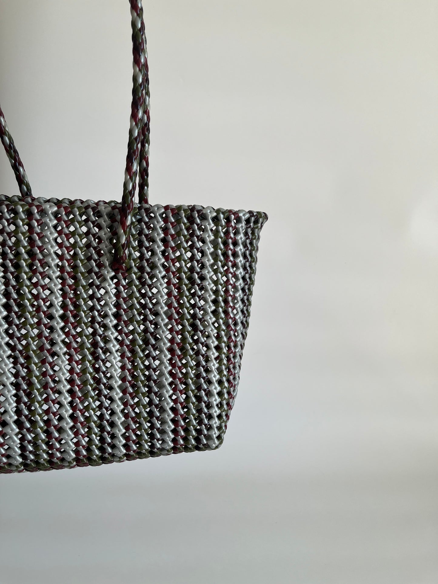 N°503M - SAC CABAS TRESSÉ MAIN - MOYEN - multicolors