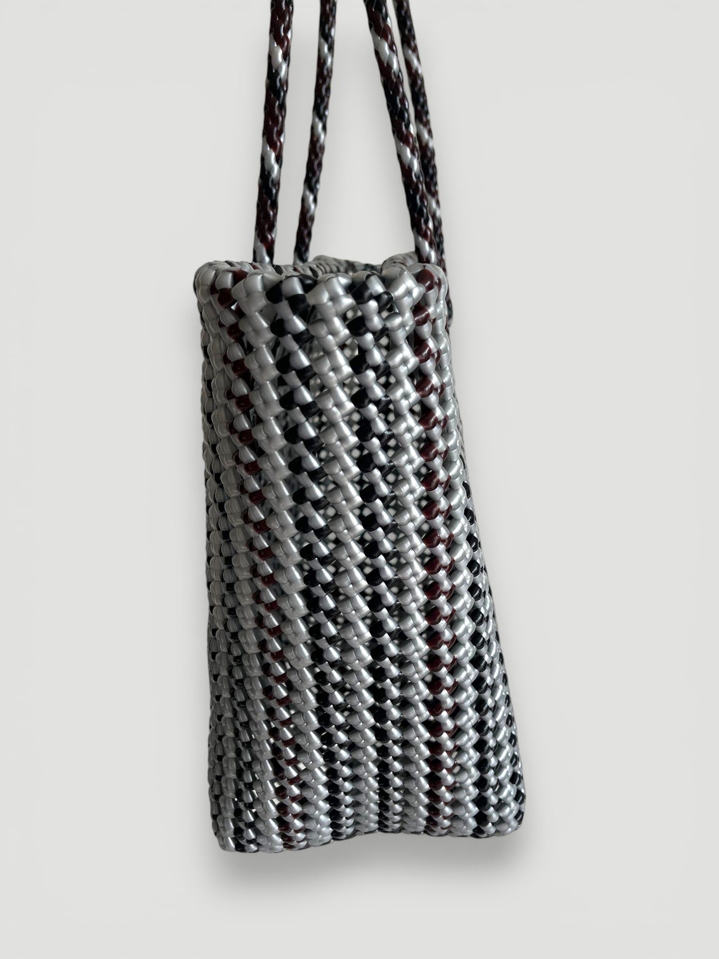 N°503L - SAC PANIER TRESSÉ MAIN - GRAND - multicolors