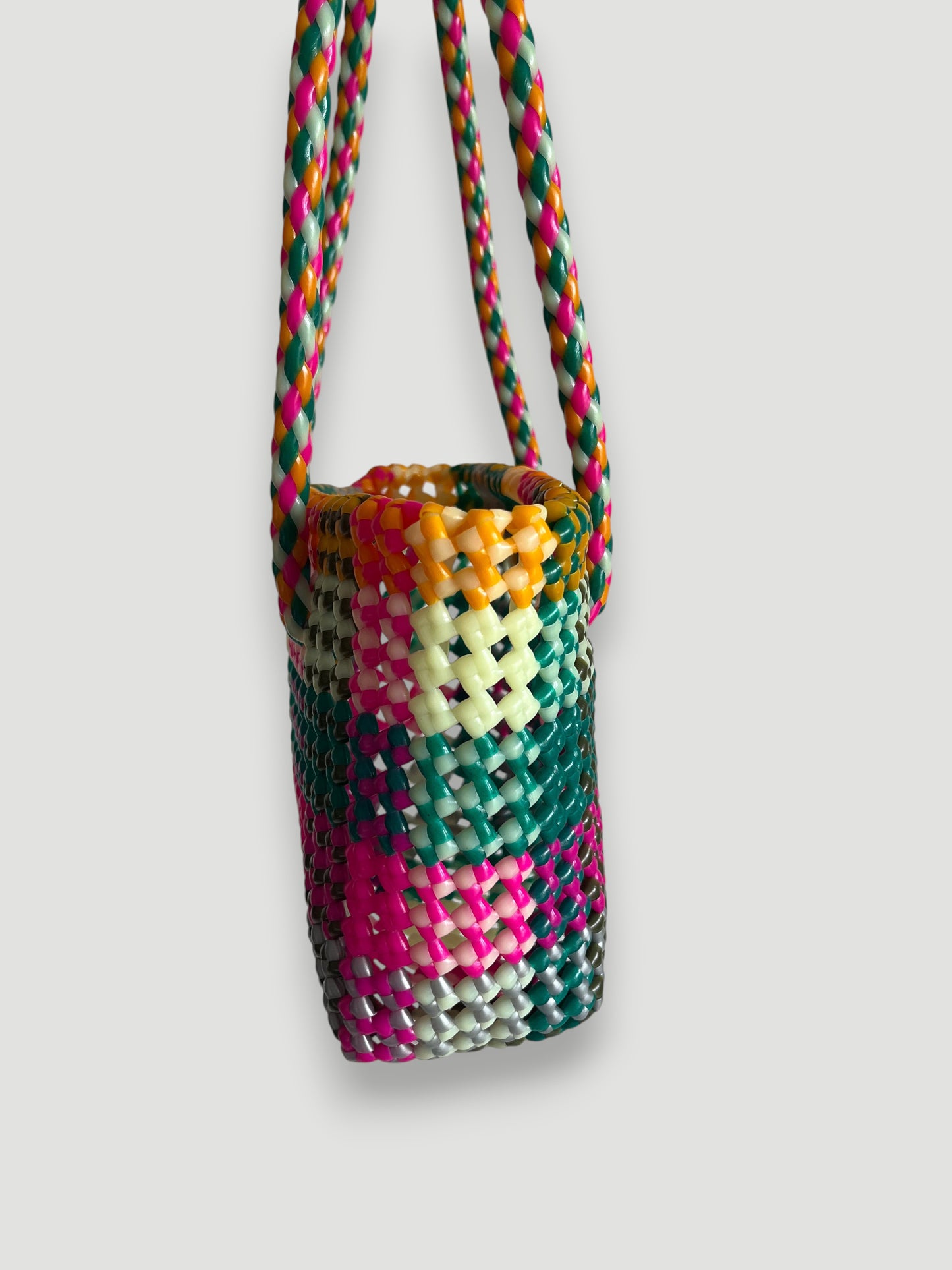 N°515XS - SAC PANIER TRESSÉ MAIN - MINI - multicolors