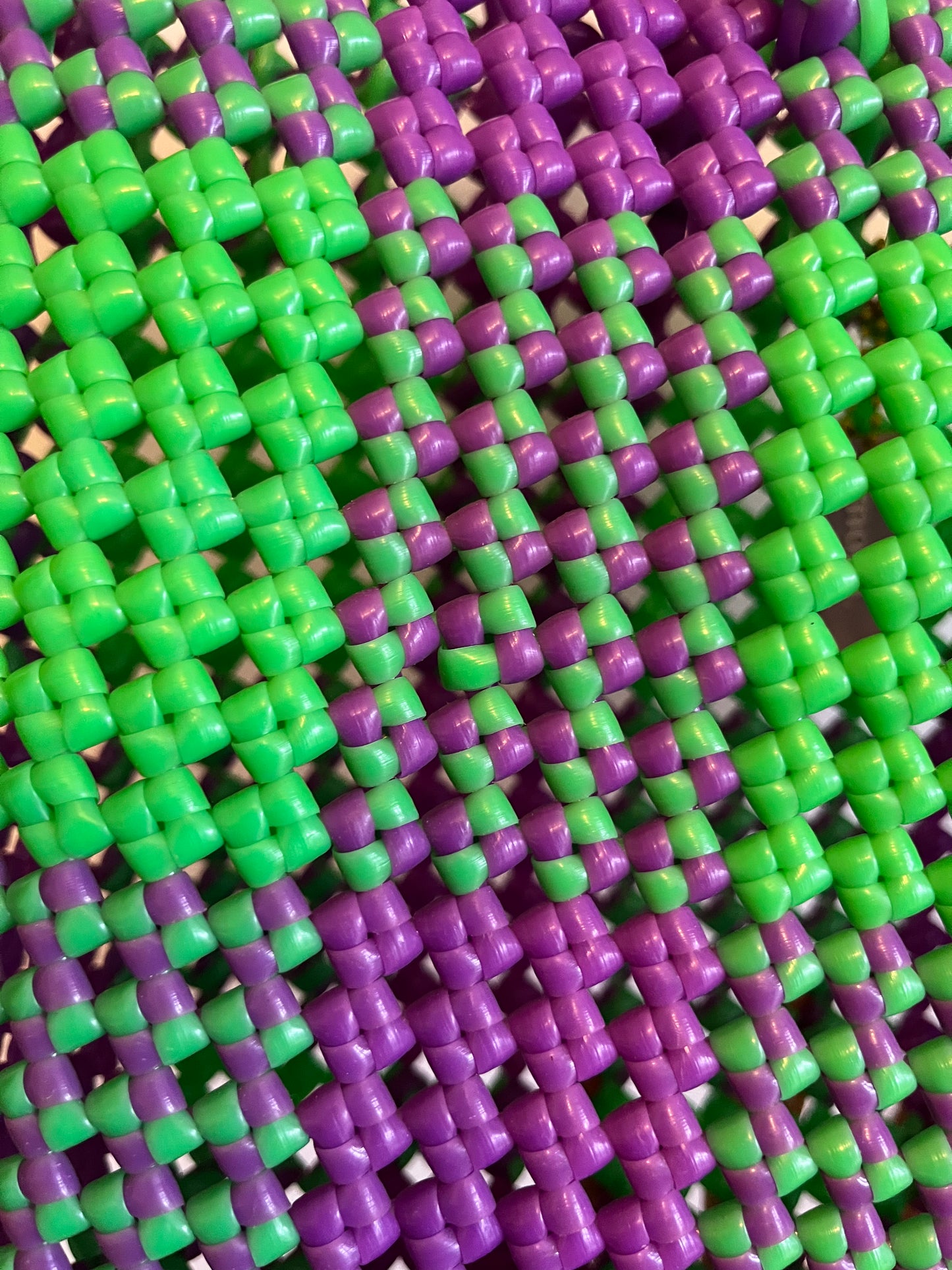 N°2M - SAC PANIER IMPARFAIT - MOYEN - vert fluo & violet