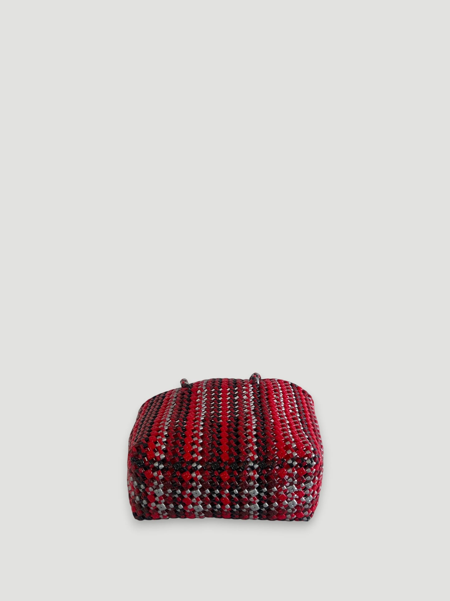N°290S - SAC PANIER TRESSÉ MAIN - PETIT - multicolors