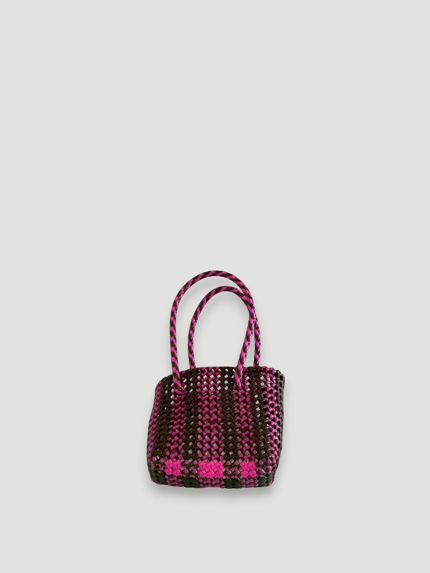 N°301XS - SAC PANIER TRESSÉ MAIN - MINI - multicolors