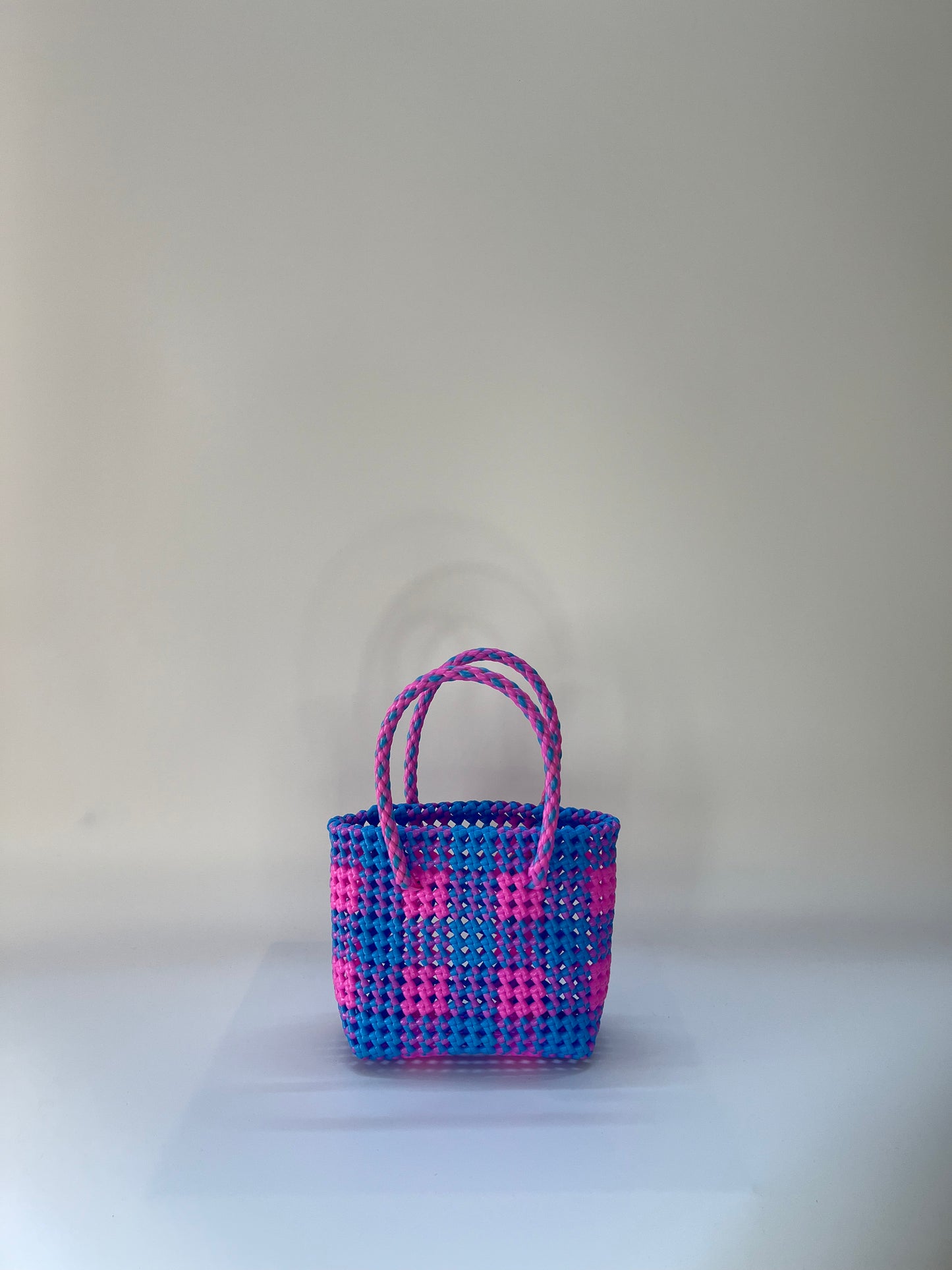 N°13XS - SAC COLORÉ - MINI - rose clair & bleu clair