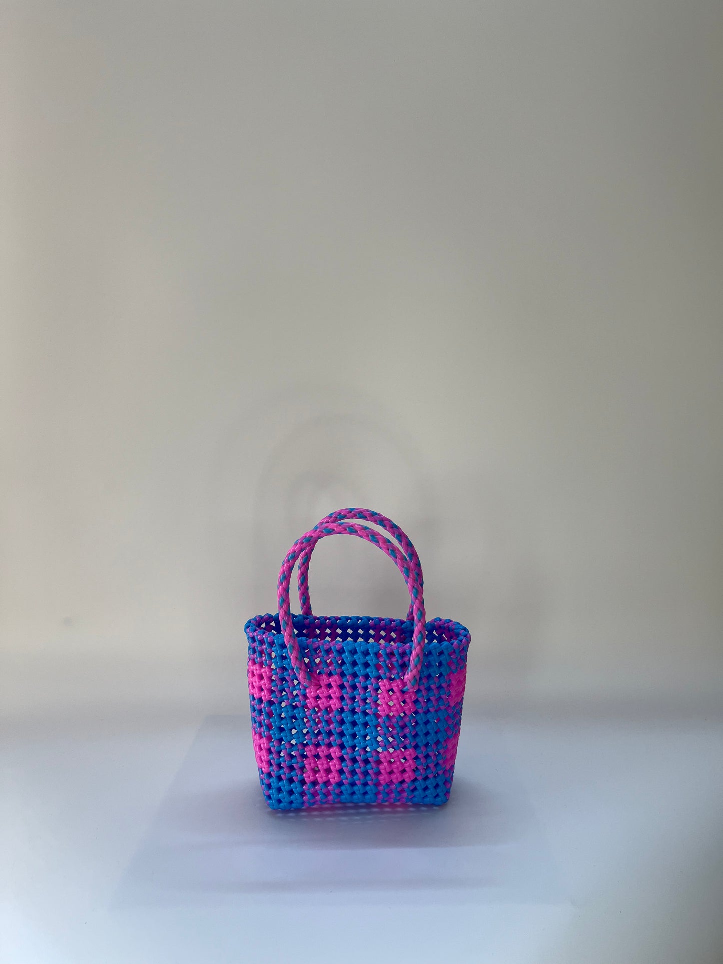 N°13XS - SAC COLORÉ - MINI - rose clair & bleu clair