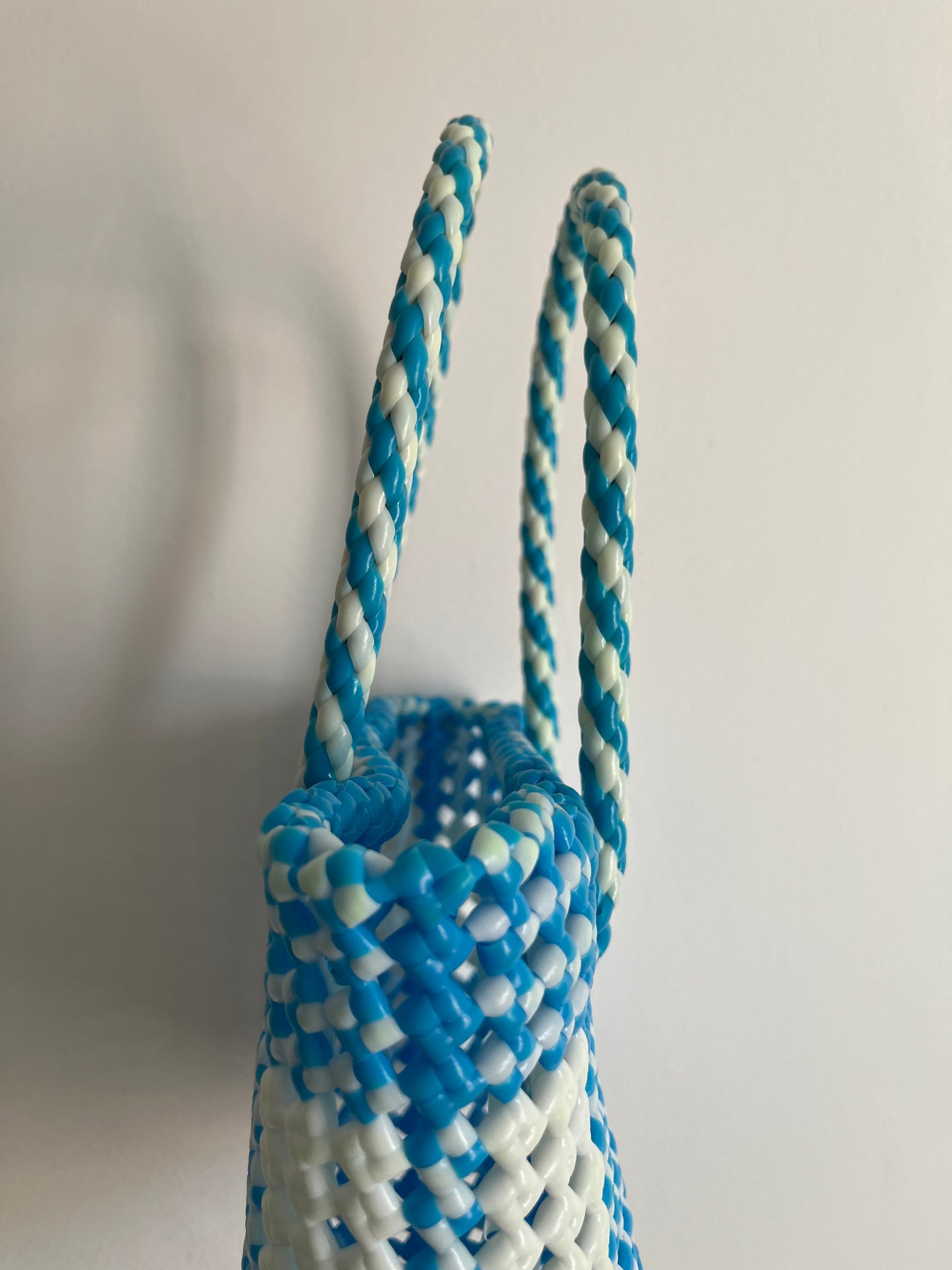 N°216XS - SAC IMPARFAIT - MINI - bleu clair & blanc