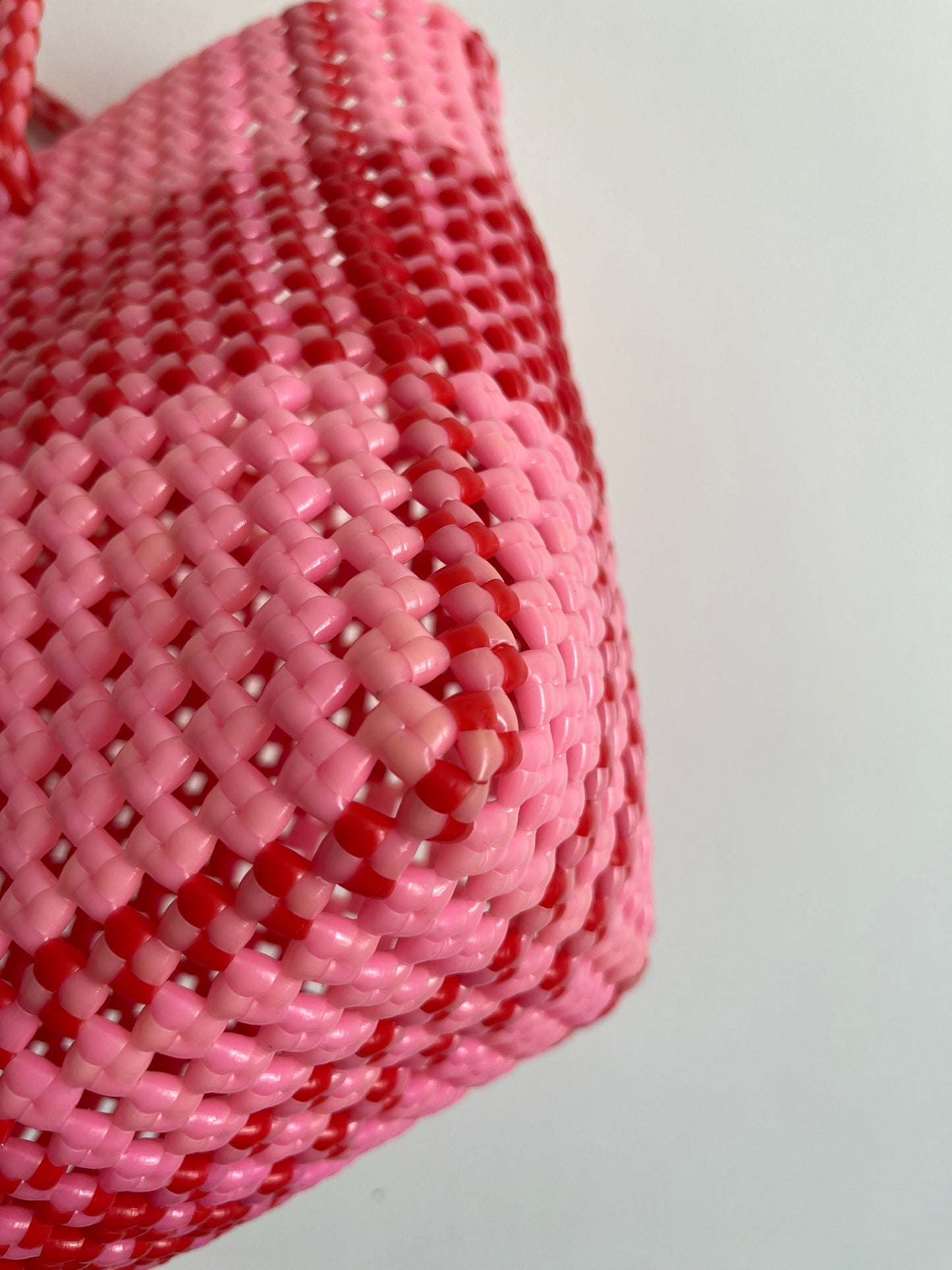 N°12M - SAC IMPARFAIT - MOYEN - rose clair & rouge