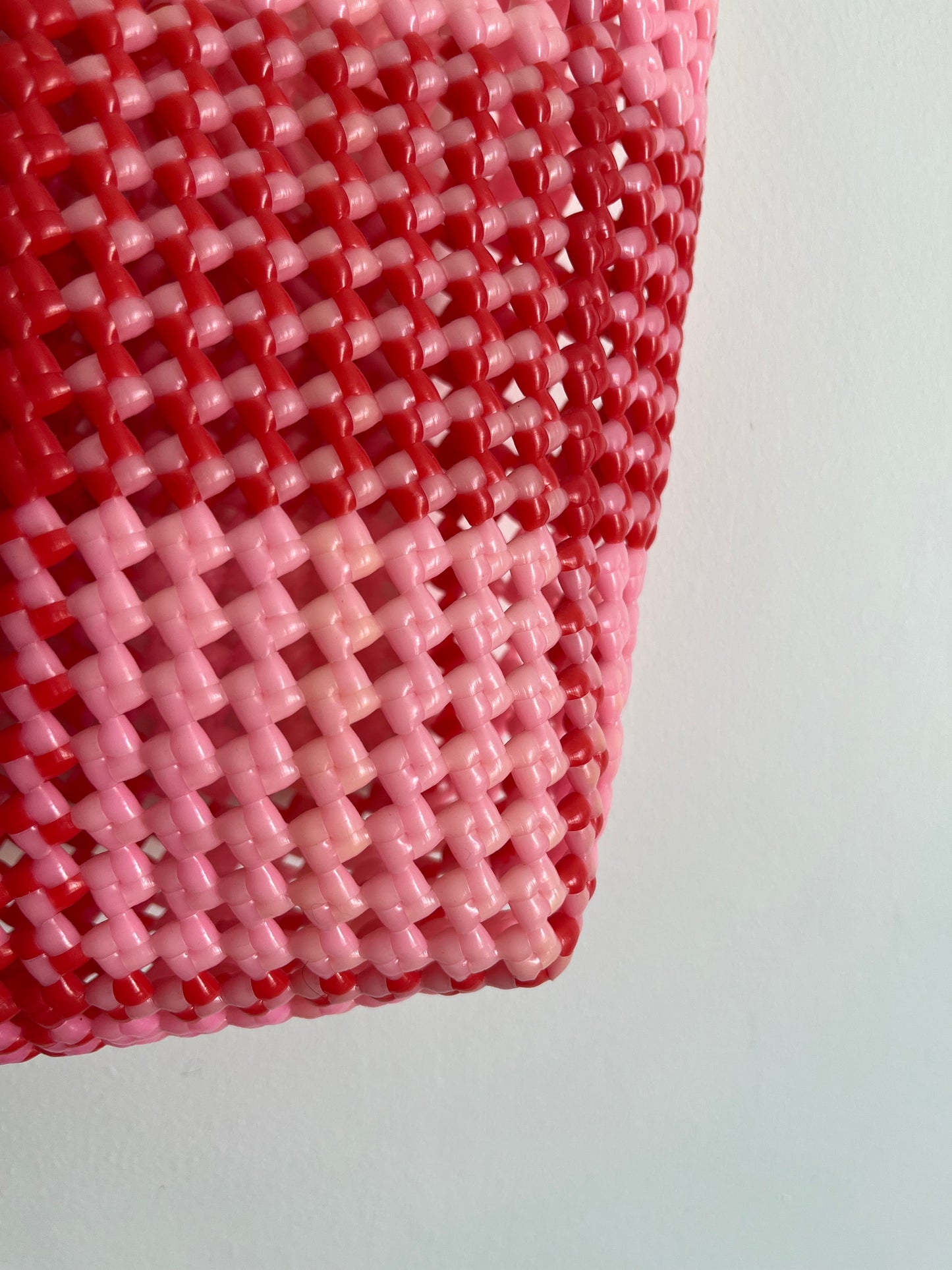 N°12M - SAC IMPARFAIT - MOYEN - rose clair & rouge