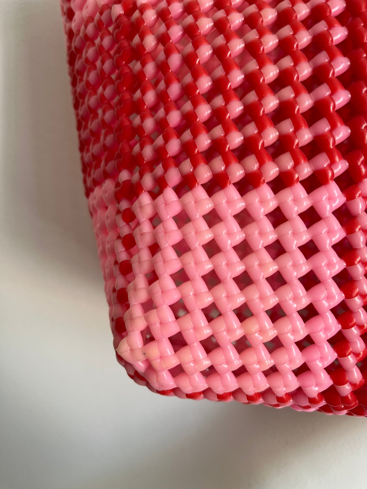 N°12M - SAC IMPARFAIT - MOYEN - rose clair & rouge