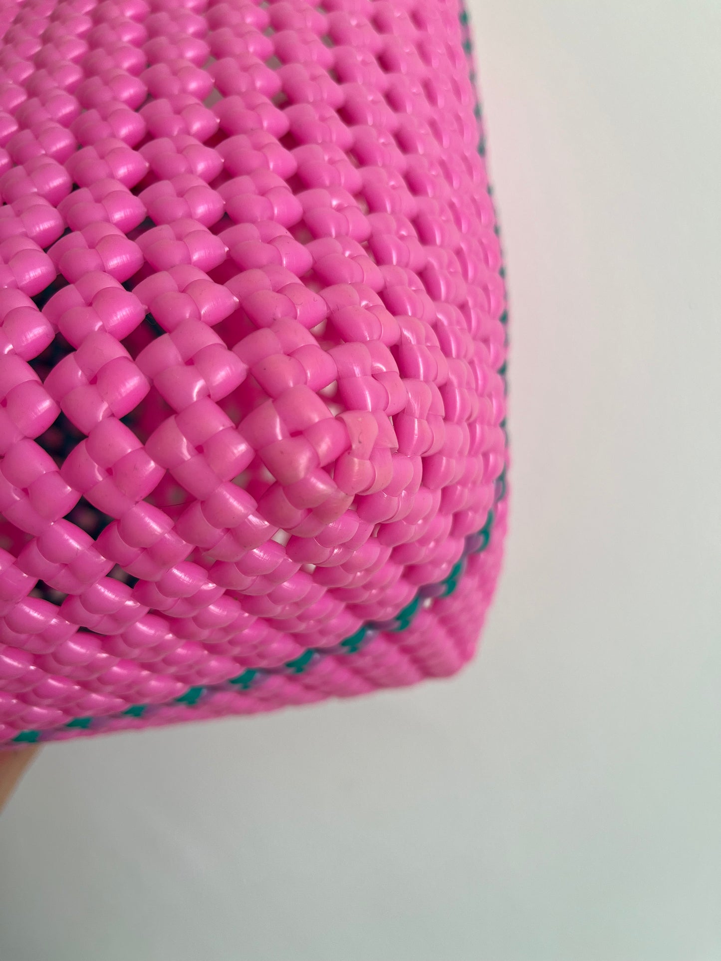 N°78M - SAC IMPARFAIT - MOYEN - rose clair & turquoise