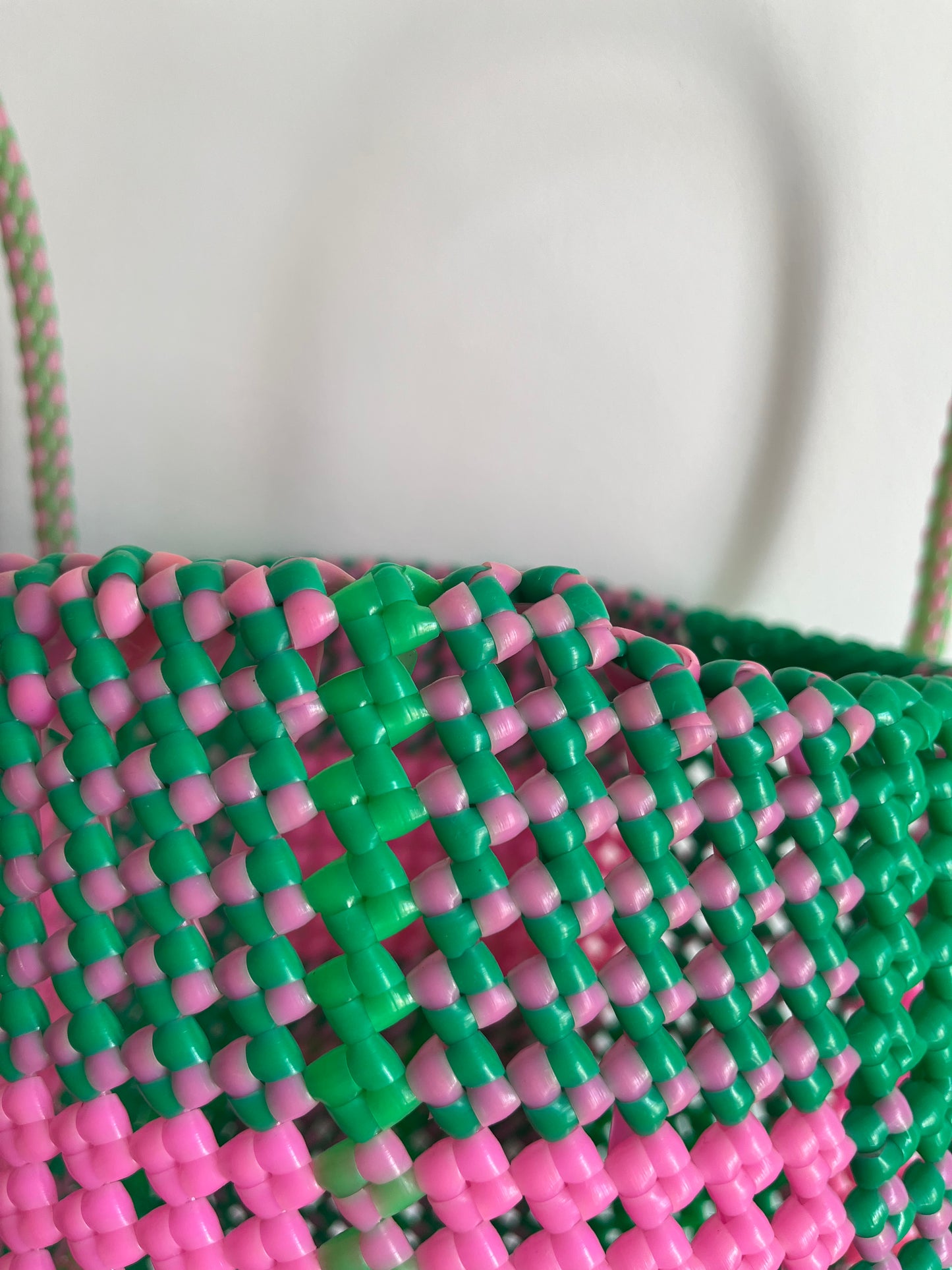 N°19M - SAC IMPARFAIT - MOYEN - rose clair & vert