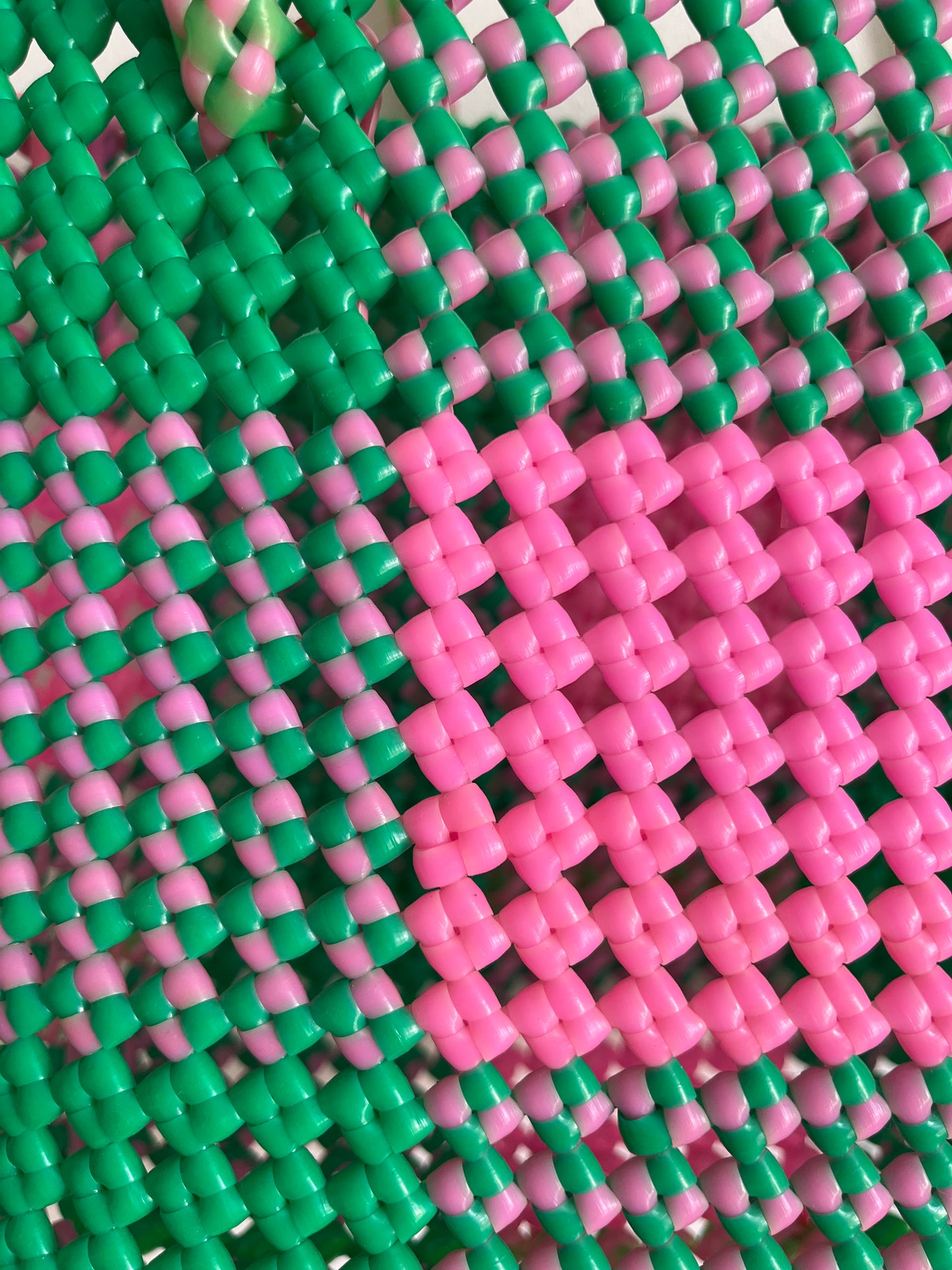 N°19M - SAC IMPARFAIT - MOYEN - rose clair & vert