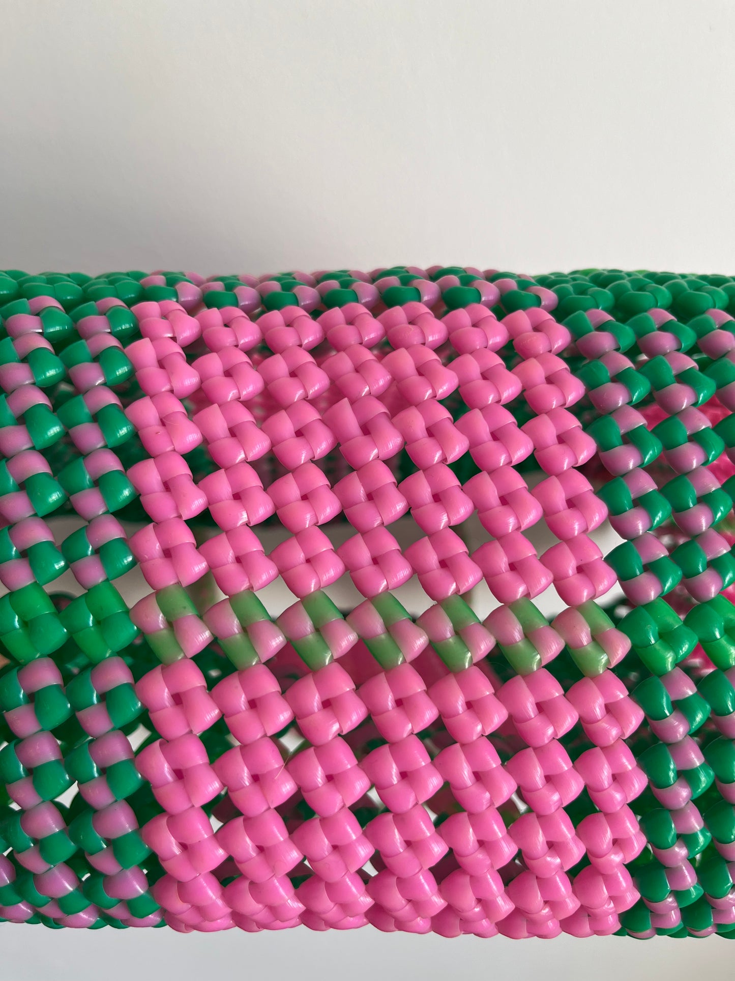 N°19M - SAC IMPARFAIT - MOYEN - rose clair & vert