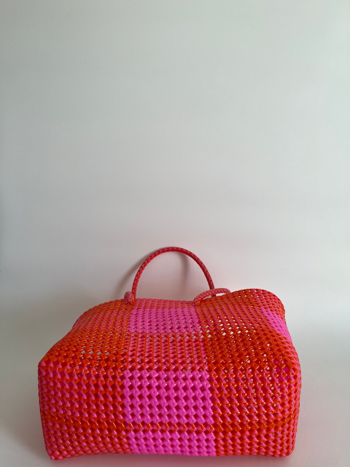 N°12L bis - SAC COLORÉ - GRAND - rose clair & rouge