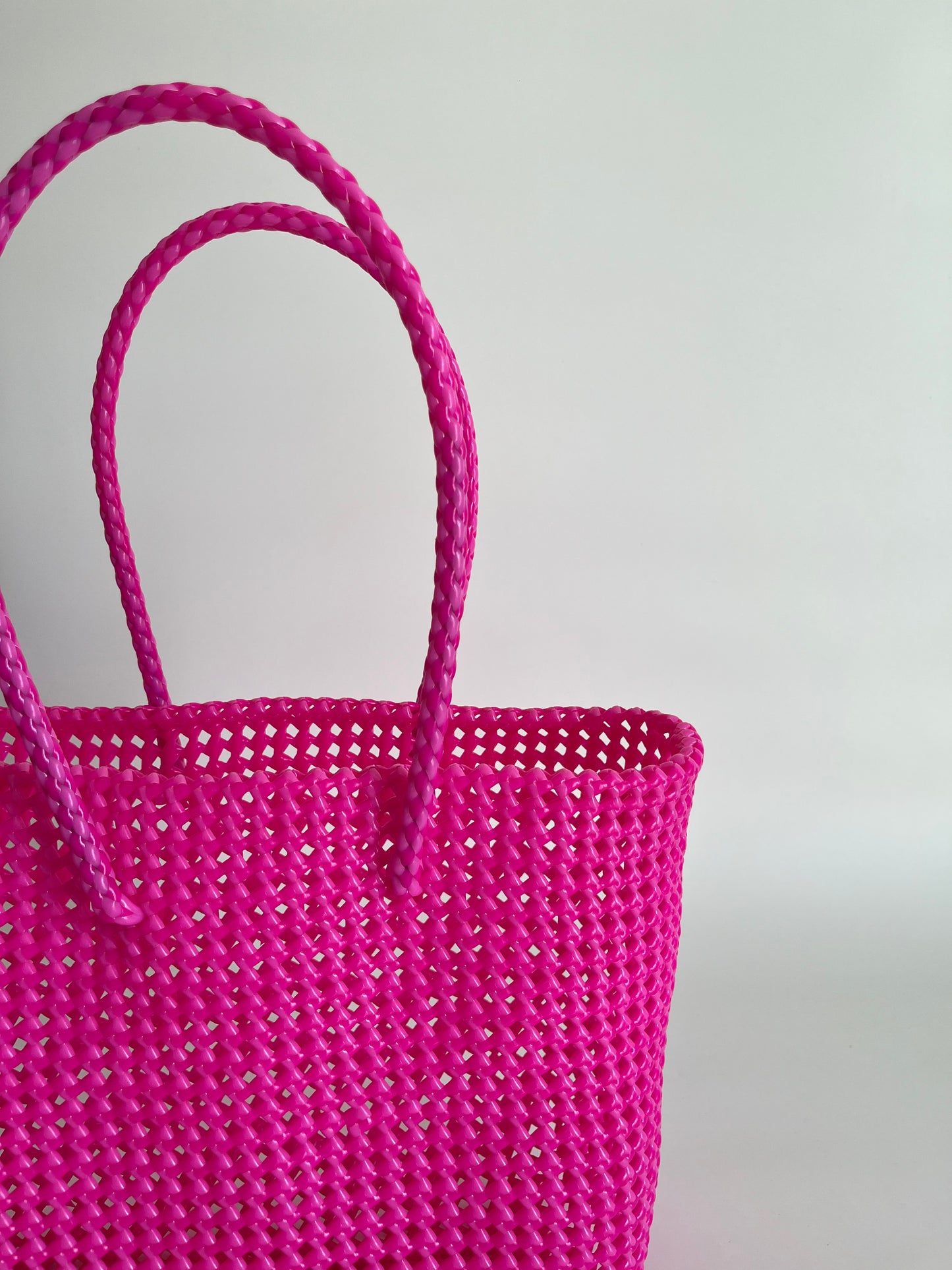 N°26L bis - SAC COLORÉ - GRAND - rose fluo & rose clair