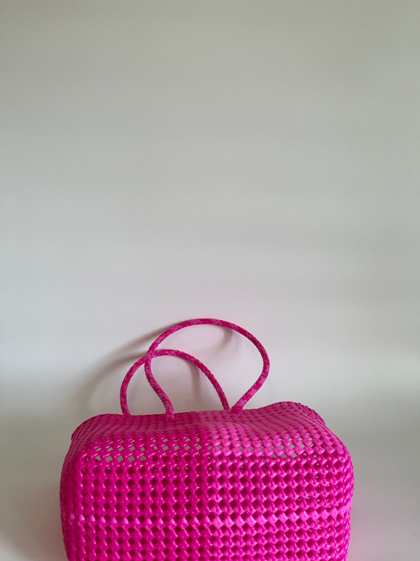 N°26M bis - SAC COLORÉ - MOYEN - rose fluo & rose clair