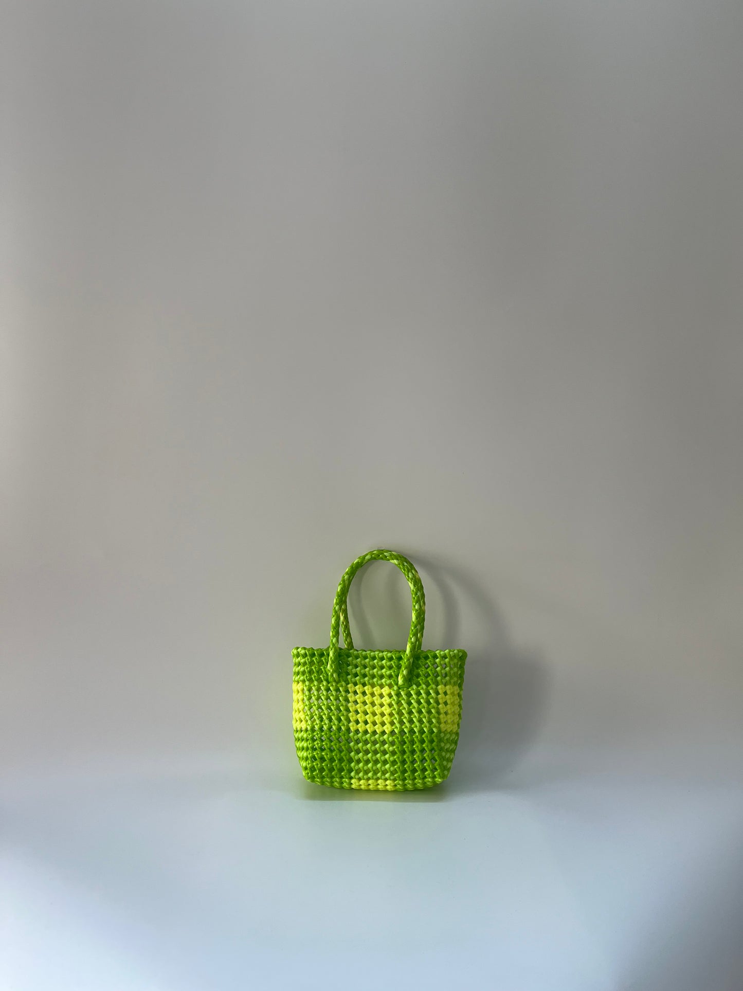 N°126XS - SAC COLORÉ - MINI - vert clair & jaune fluo