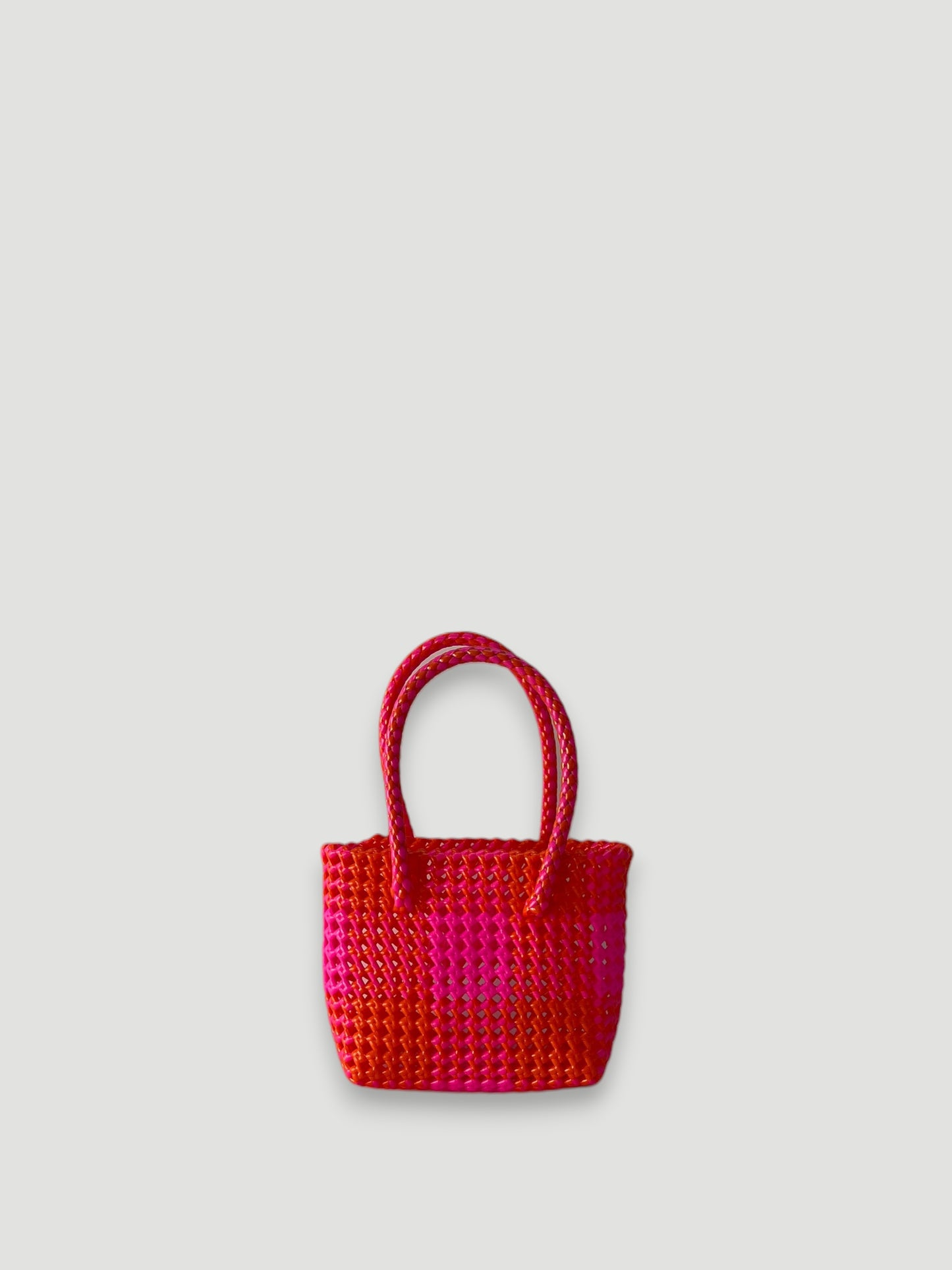 N°113XS bis - SAC PANIER ARCHIVES - MINI - rose fluo & orange