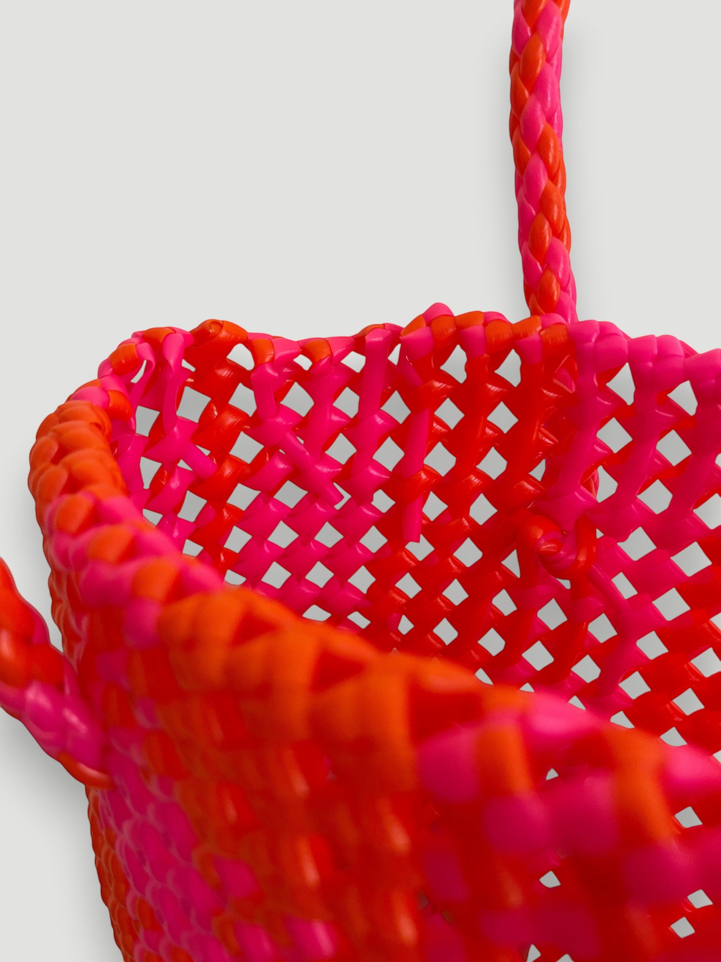 N°113XS - SAC PANIER IMPARFAIT - MINI - rose fluo & orange