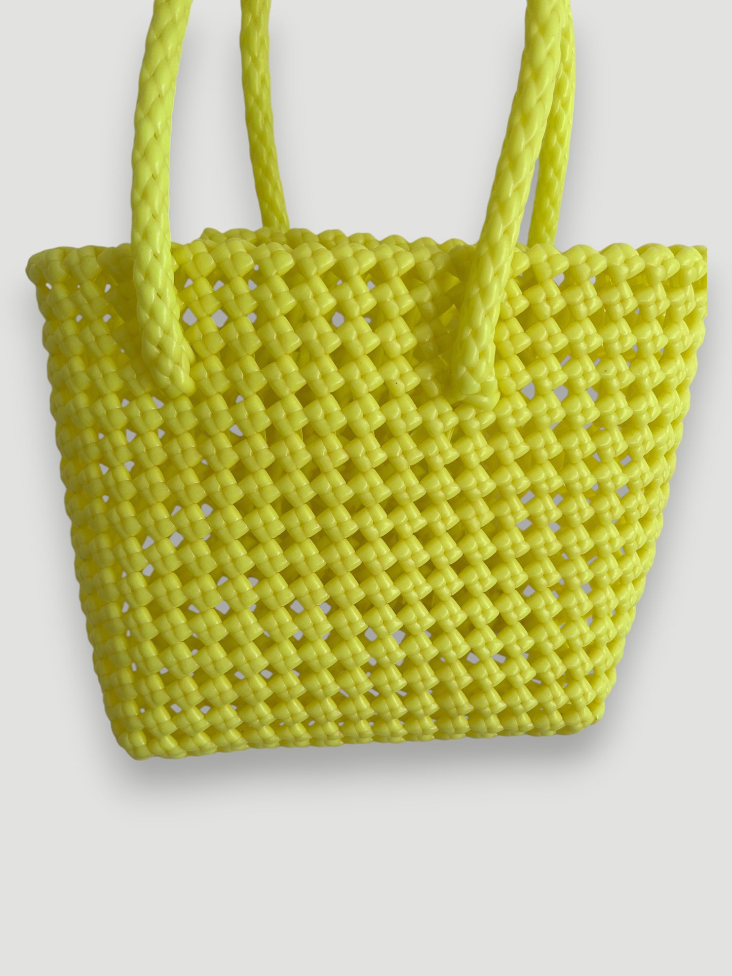 No. 40XS - IMPERFECT BASKET BAG - MINI - fluorescent yellow