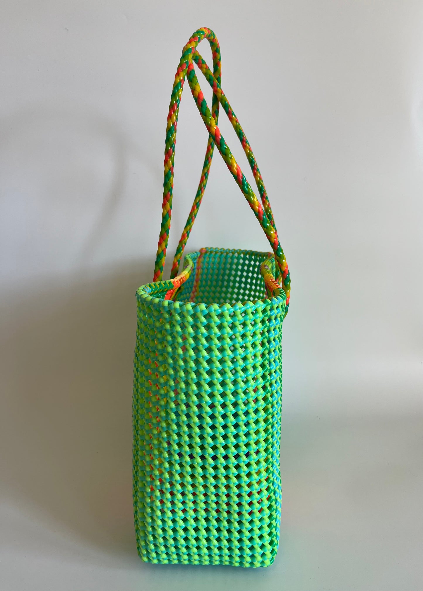 N°412XL - SAC CABAS TRESSÉ MAIN - MAXI - multicolors