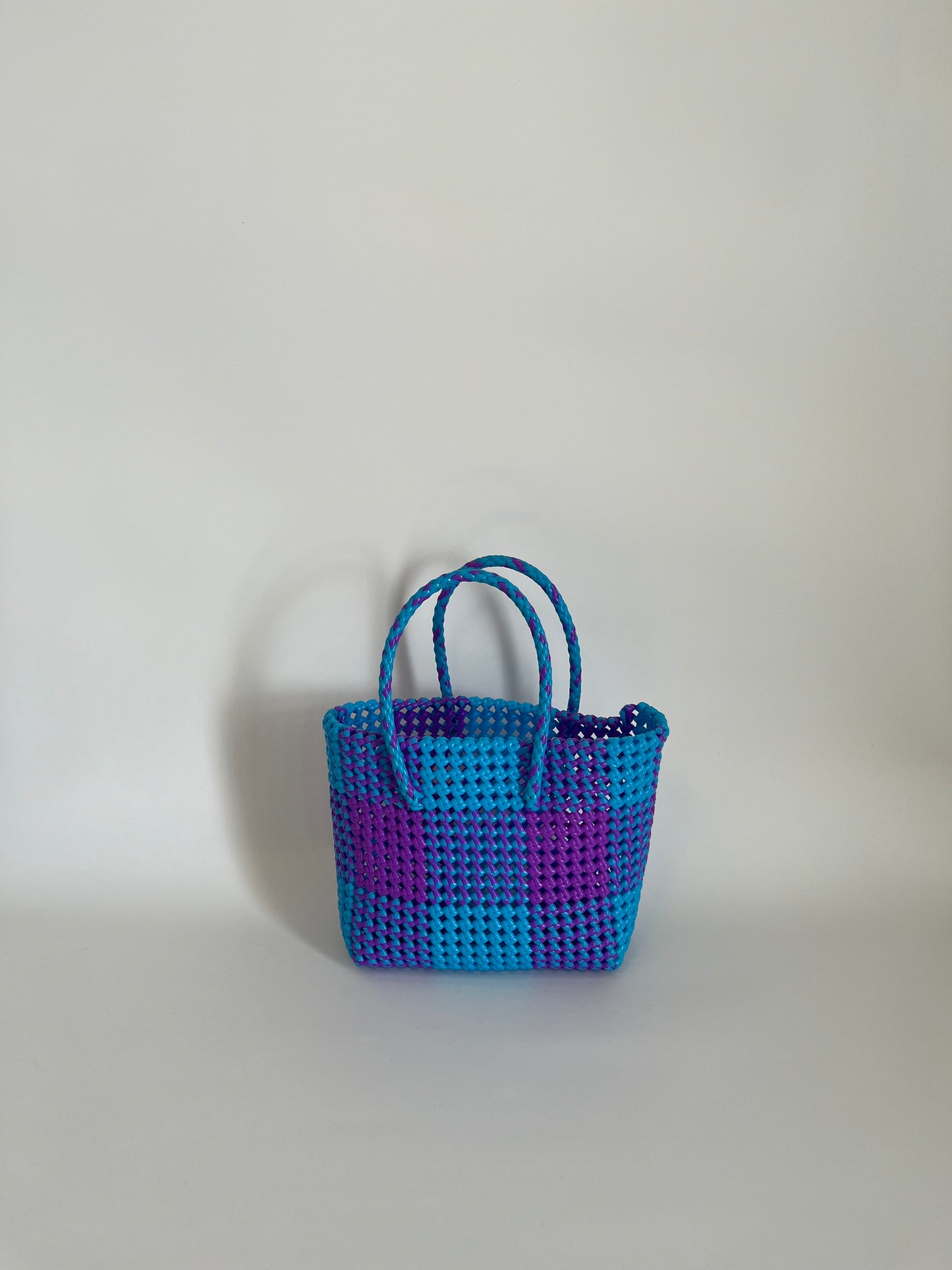 N°4S bis - SAC COLORÉ - PETIT - bleu clair & violet