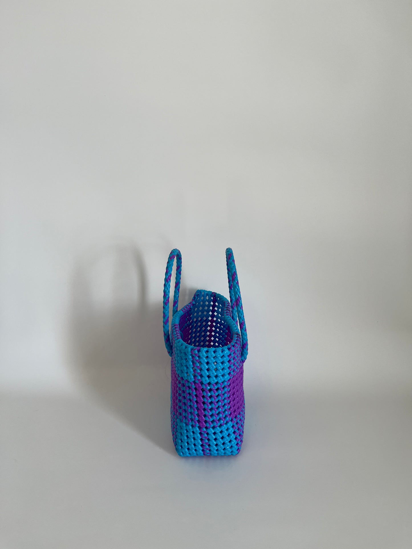 N°4S bis - SAC COLORÉ - PETIT - bleu clair & violet