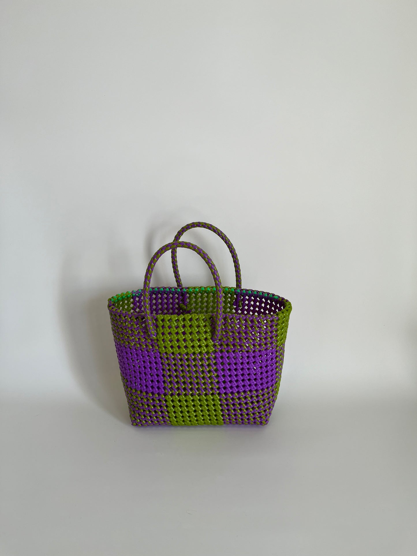 N°6M bis - SAC COLORÉ - MOYEN - vert clair & violet