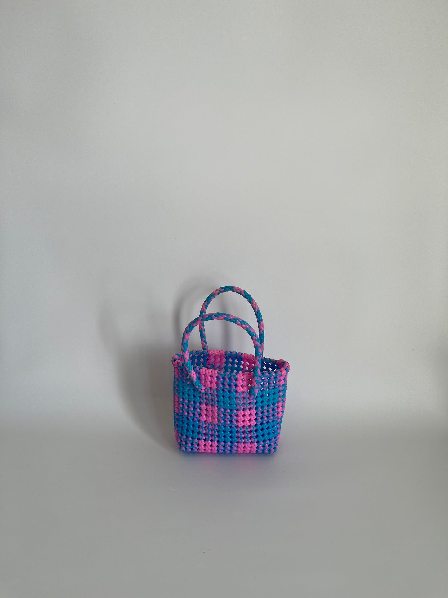N°13XS - SAC COLORÉ - MINI - rose clair & bleu clair