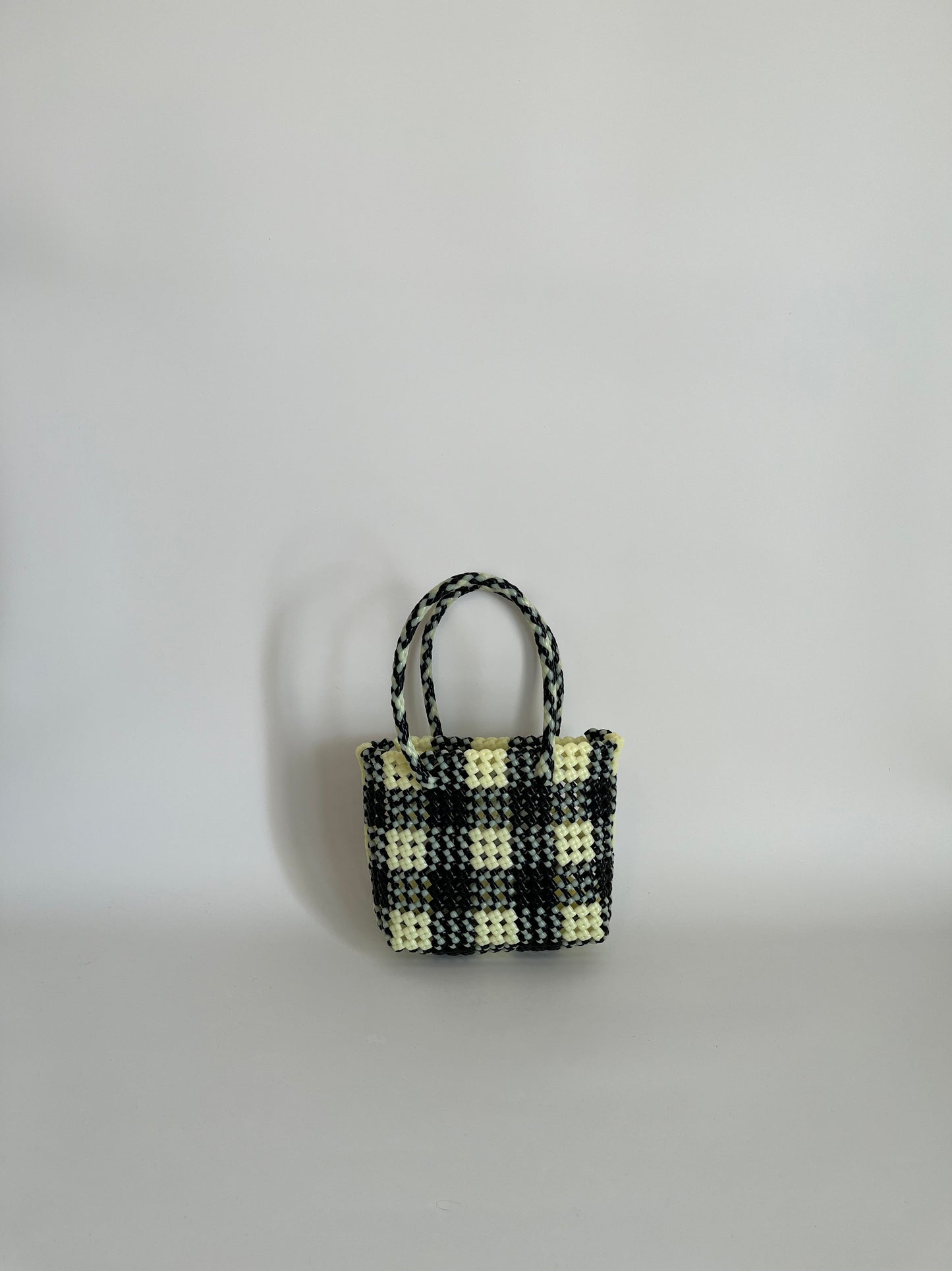 N°34XS - SAC COLORÉ - MINI - noir & écru
