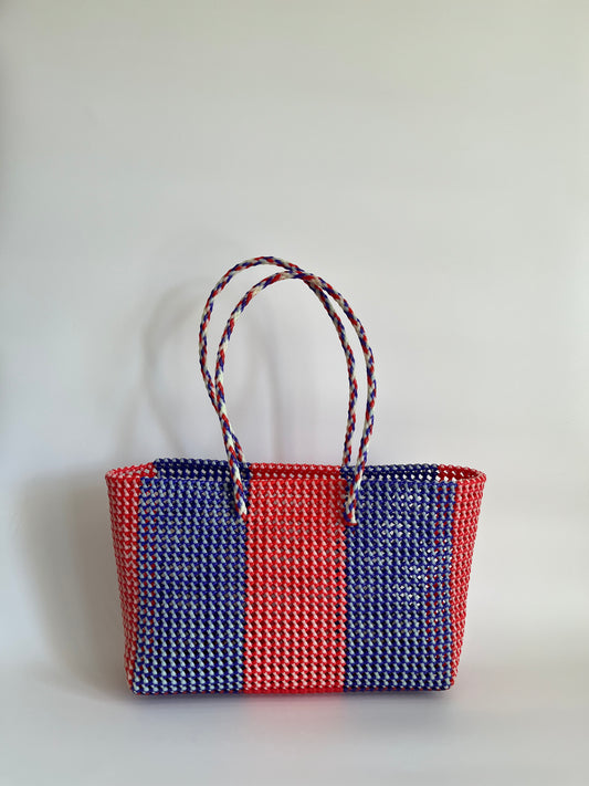 N°415XL - SAC CABAS TRESSÉ MAIN - MAXI - multicolors
