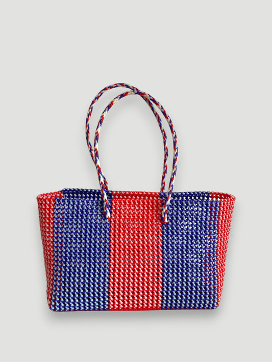 N°415XL - SAC PANIER TRESSÉ MAIN - MAXI - multicolors