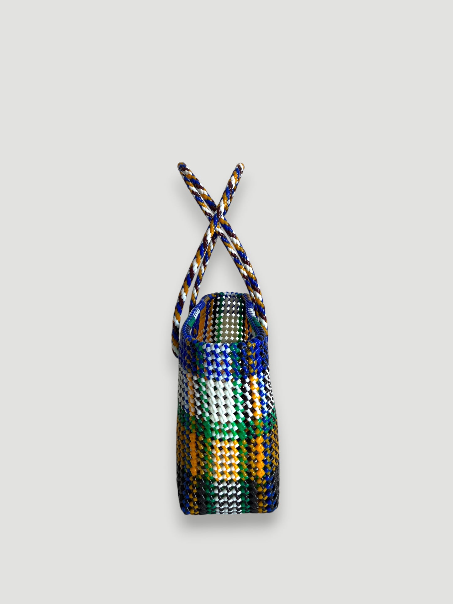N°434M - SAC PANIER TRESSÉ MAIN - MOYEN - multicolors